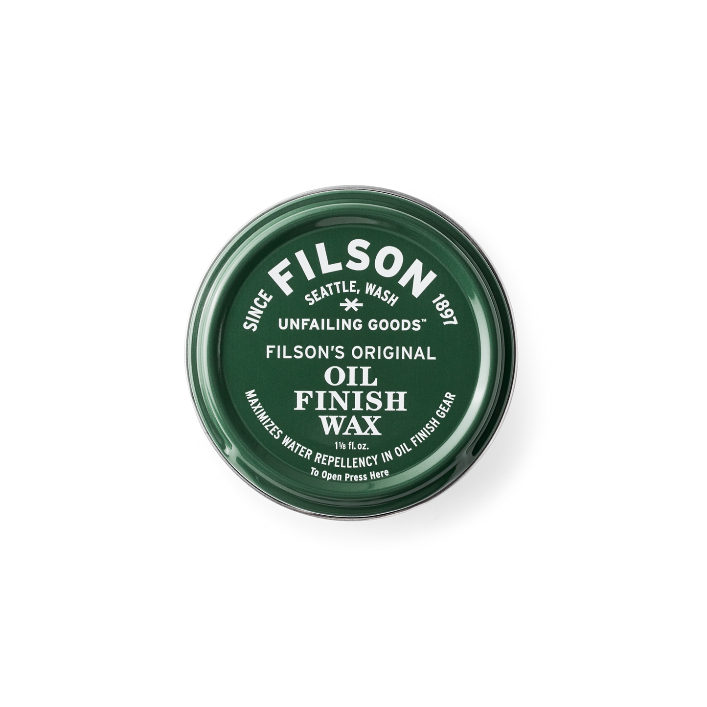 Front-facing image of the Filson Oil Finish Wax - No Color