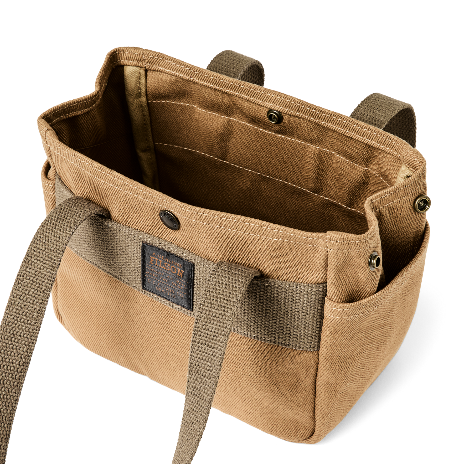 Alternate view of the Filson Rugged Twill Small Open Tote Bag - Tan