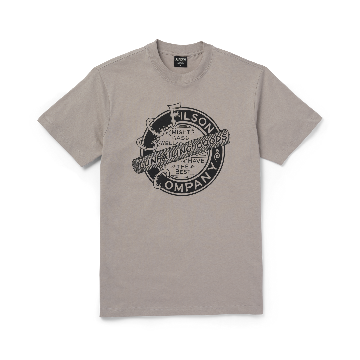 Front-facing image of the Filson Ranger Graphic T-shirt - Fog (logging)