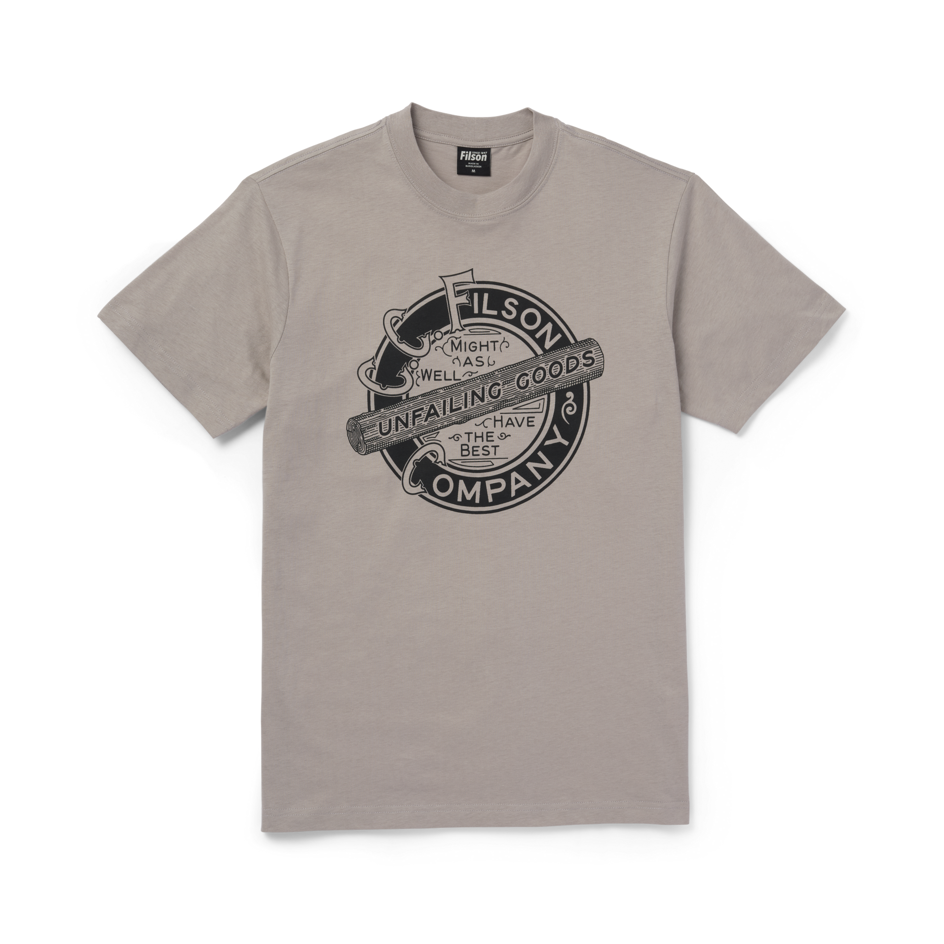 Front-facing image of the Filson Ranger Graphic T-shirt - Fog (logging)