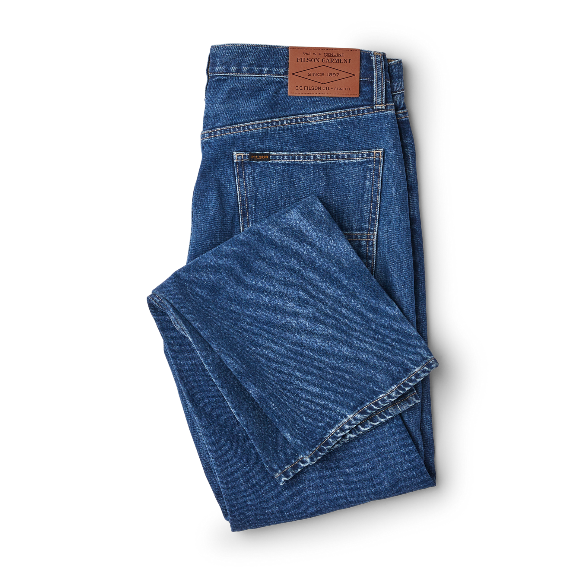 Alternate view of the Filson Rail-splitter Jeans - Medium Indigo