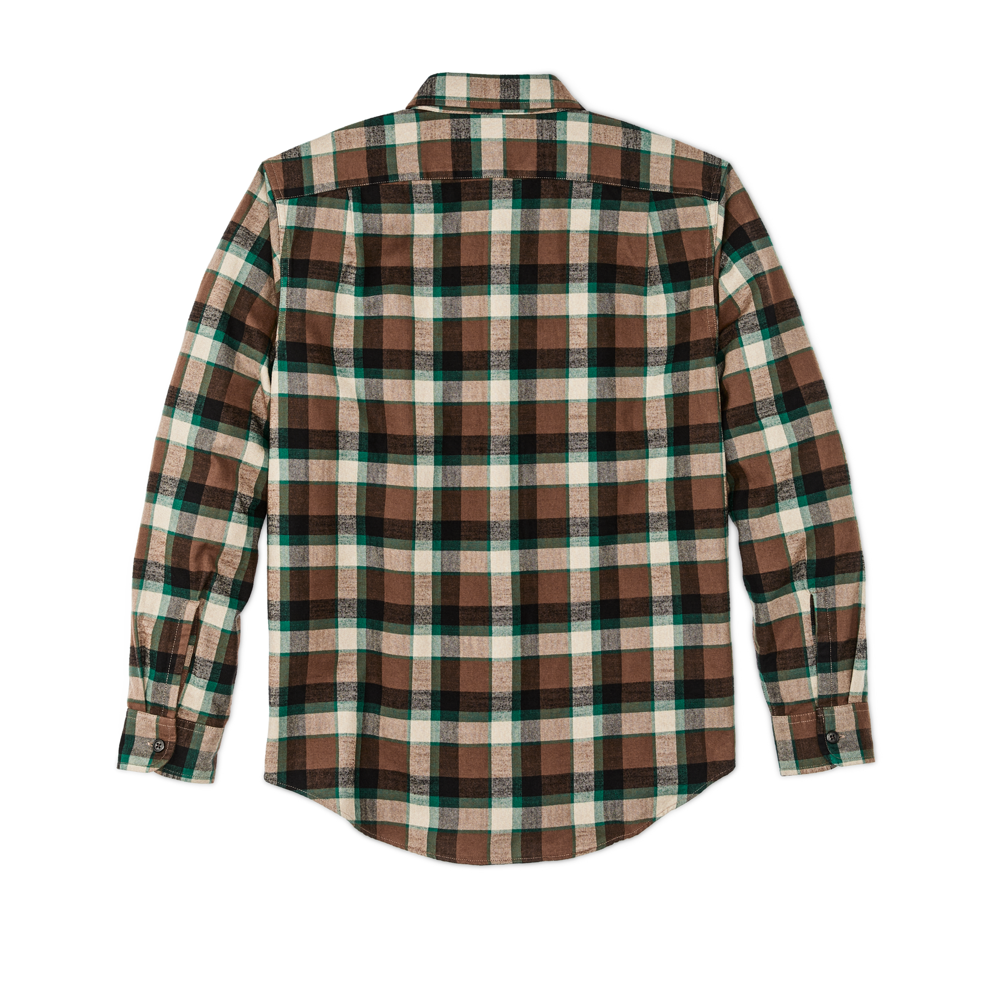 Alternate view of the Filson Flannel Service Shirt - Verdant Green / Black / Brown Check