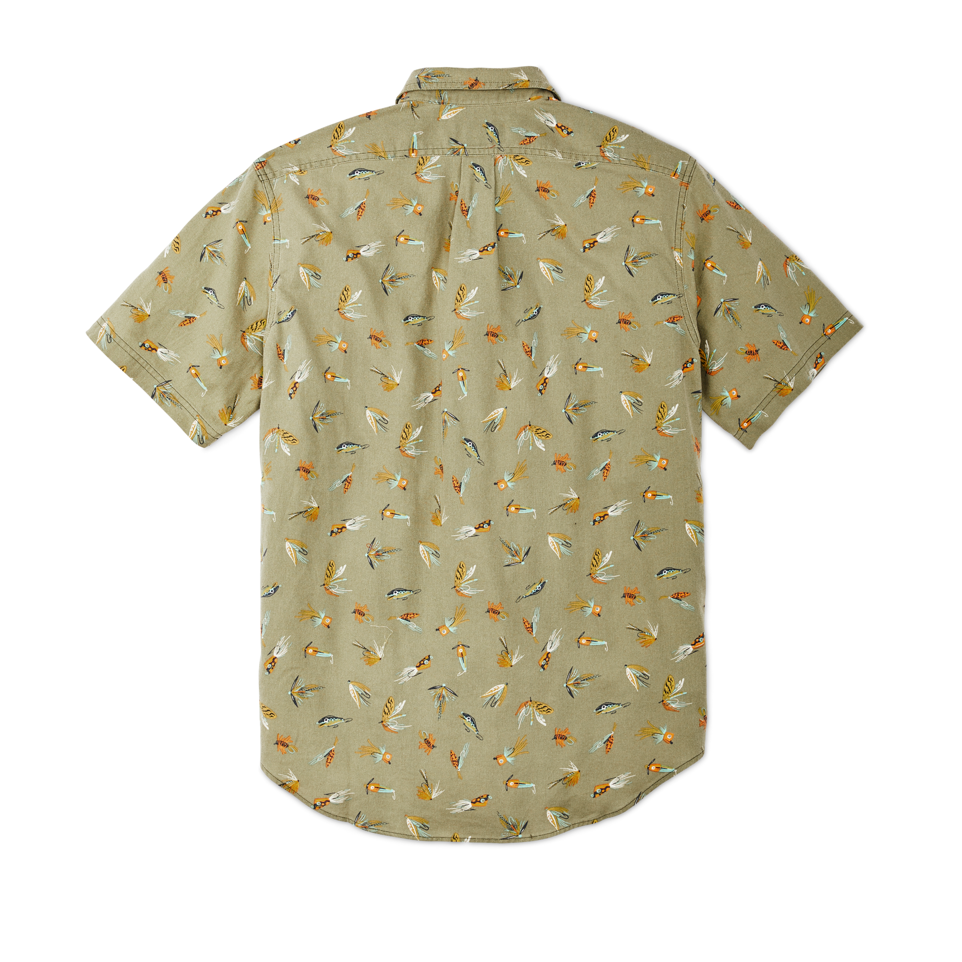 Alternate view of the Filson Short Sleeve Lightweight Alaskan Guide Shirt  - Lures Olive