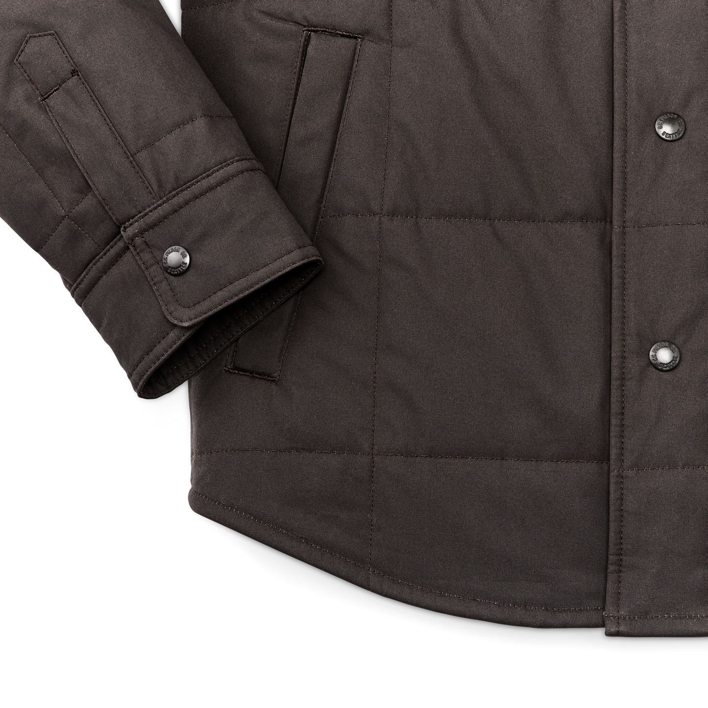 Alternate view of the Filson Cover Cloth Quilted Jac-shirt - Cinder