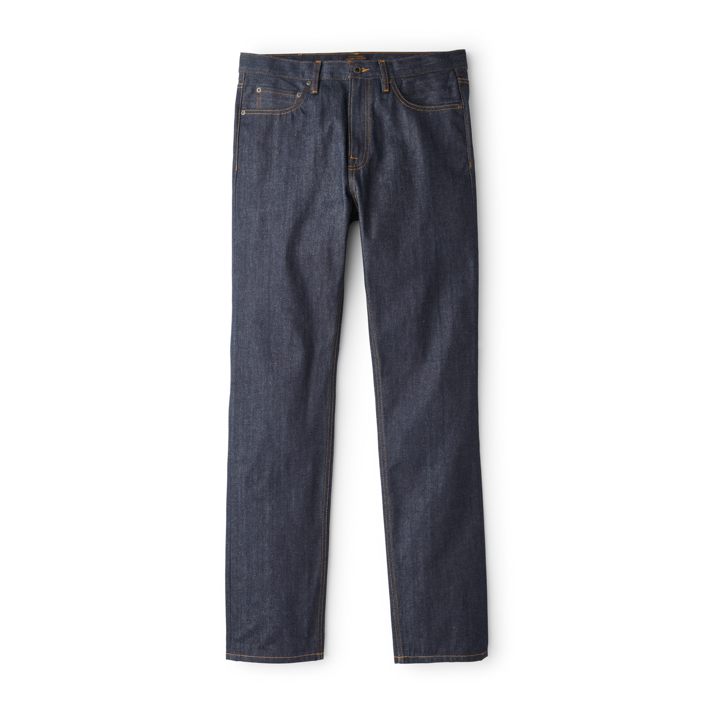 Front-facing image of the Filson Rail-splitter Jeans - Raw Indigo