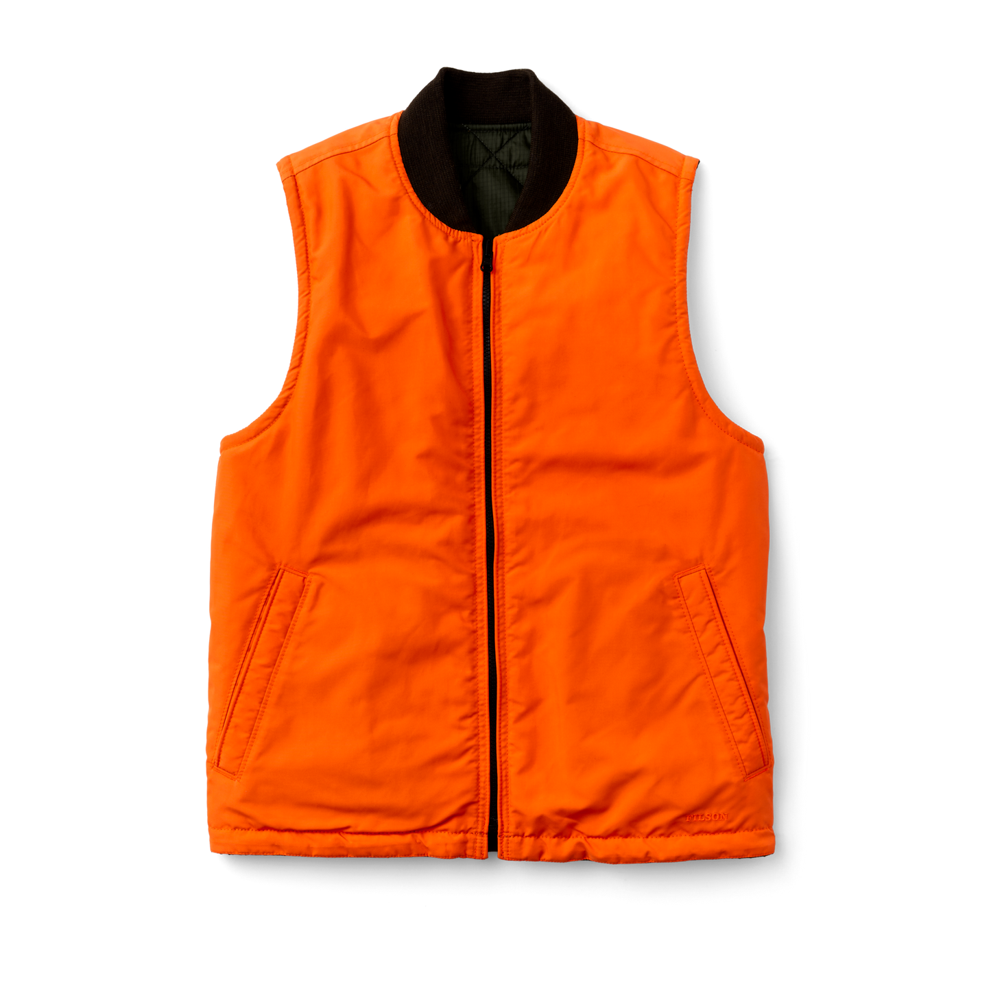 Alternate view of the Filson Eagle Plains Vest Liner - Surplus Green / Blaze