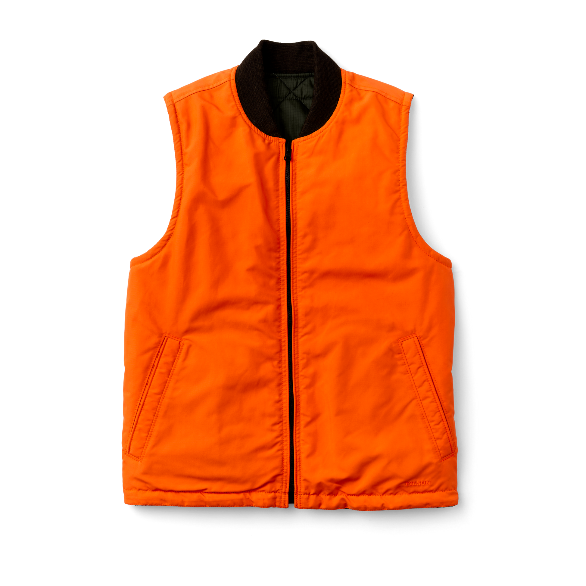 Alternate view of the Filson Eagle Plains Vest Liner - Surplus Green / Blaze