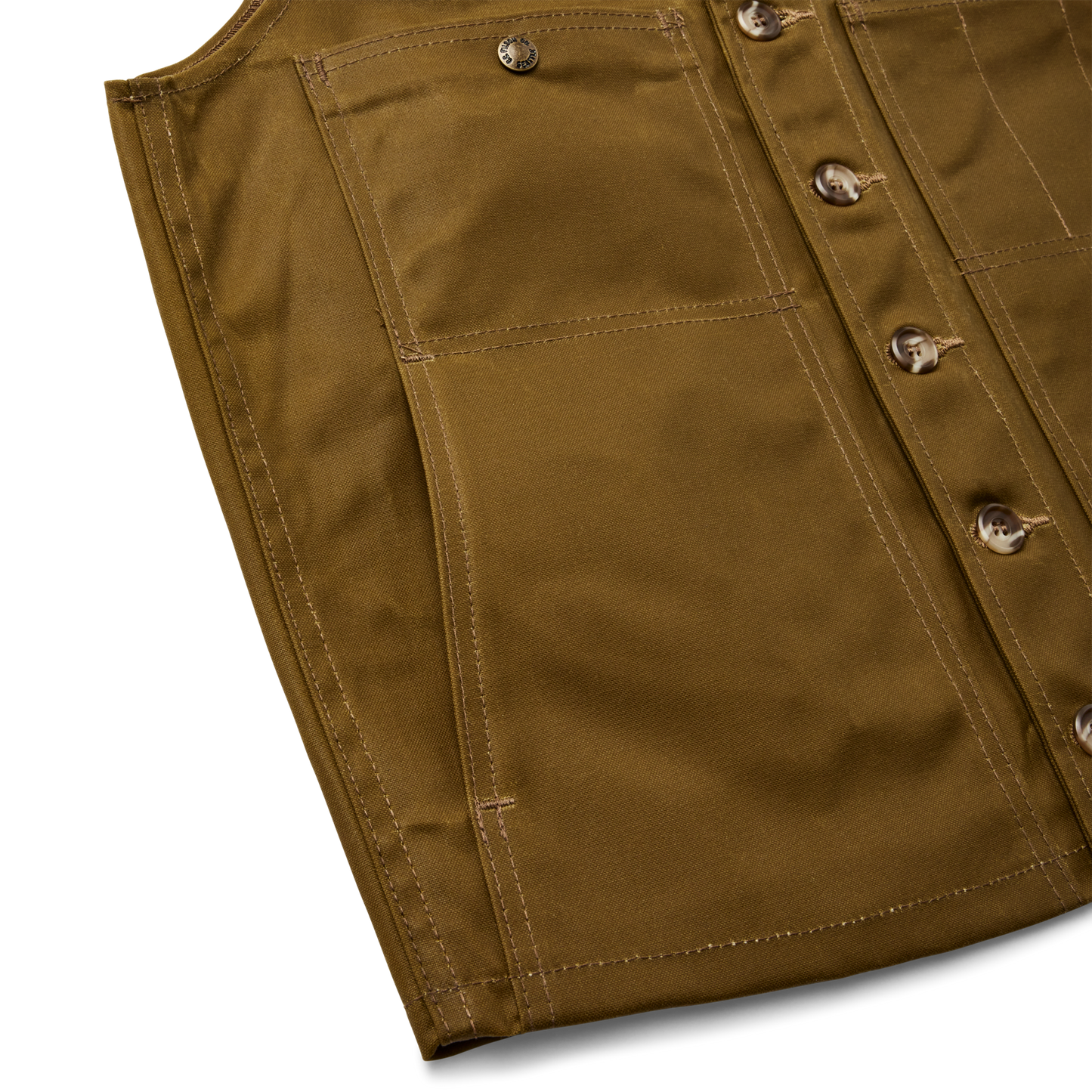 Alternate view of the Filson Oil Tin Cloth Vest - Dark Tan