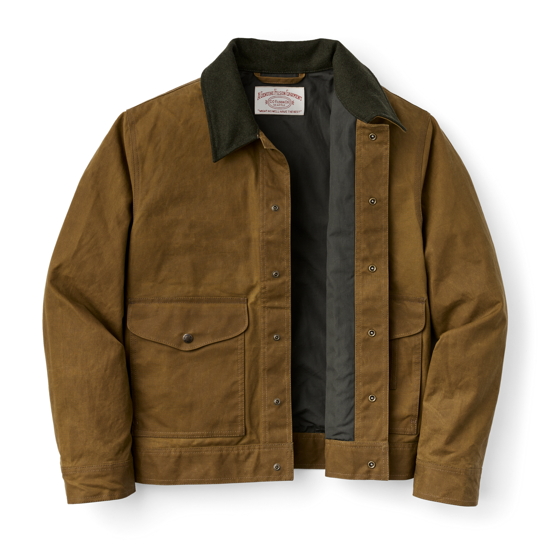 Alternate view of the Filson Tin Cloth Work Jacket - Dark Tan