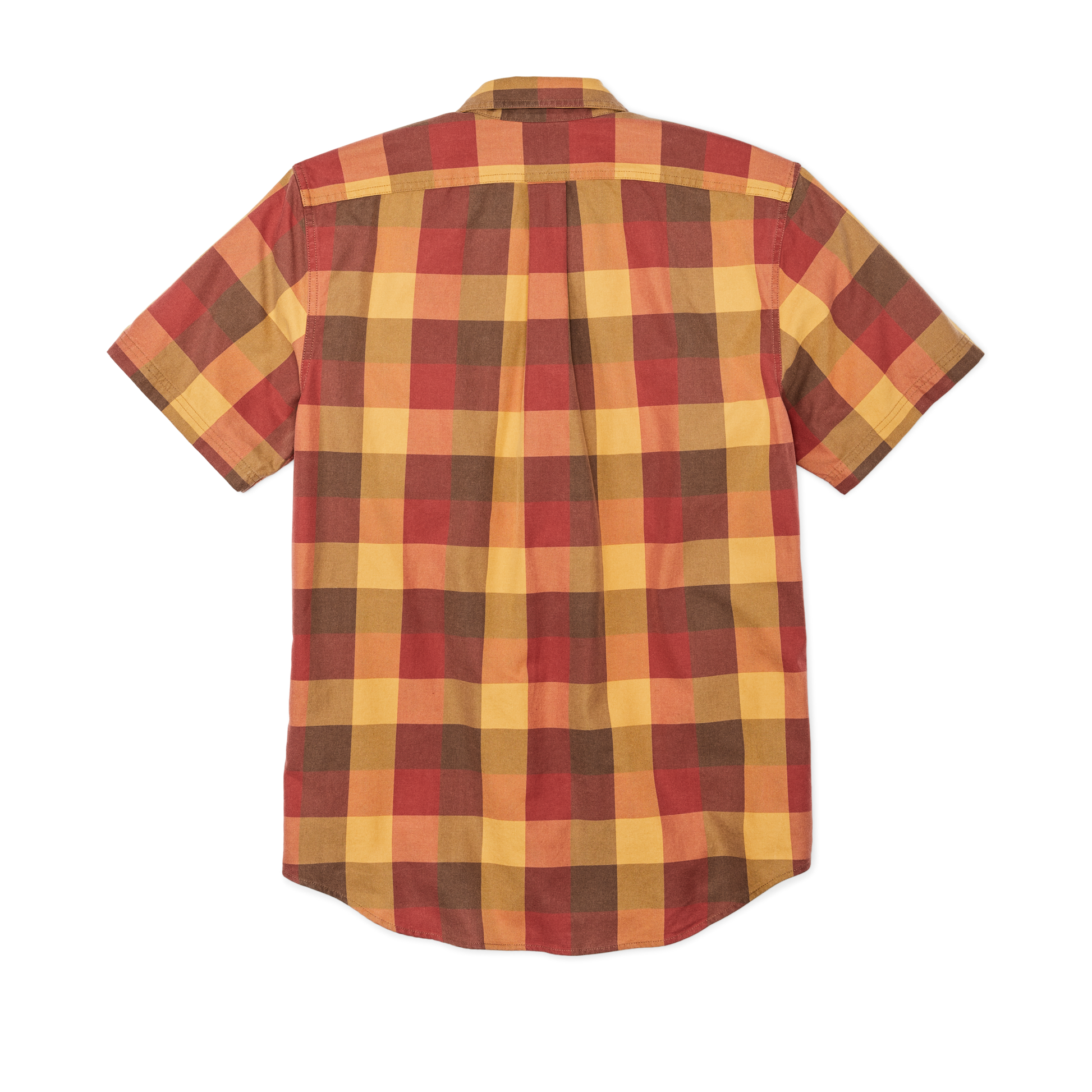 Alternate view of the Filson Short Sleeve Lightweight Alaskan Guide Shirt  - Red / Yellow / Brown Check