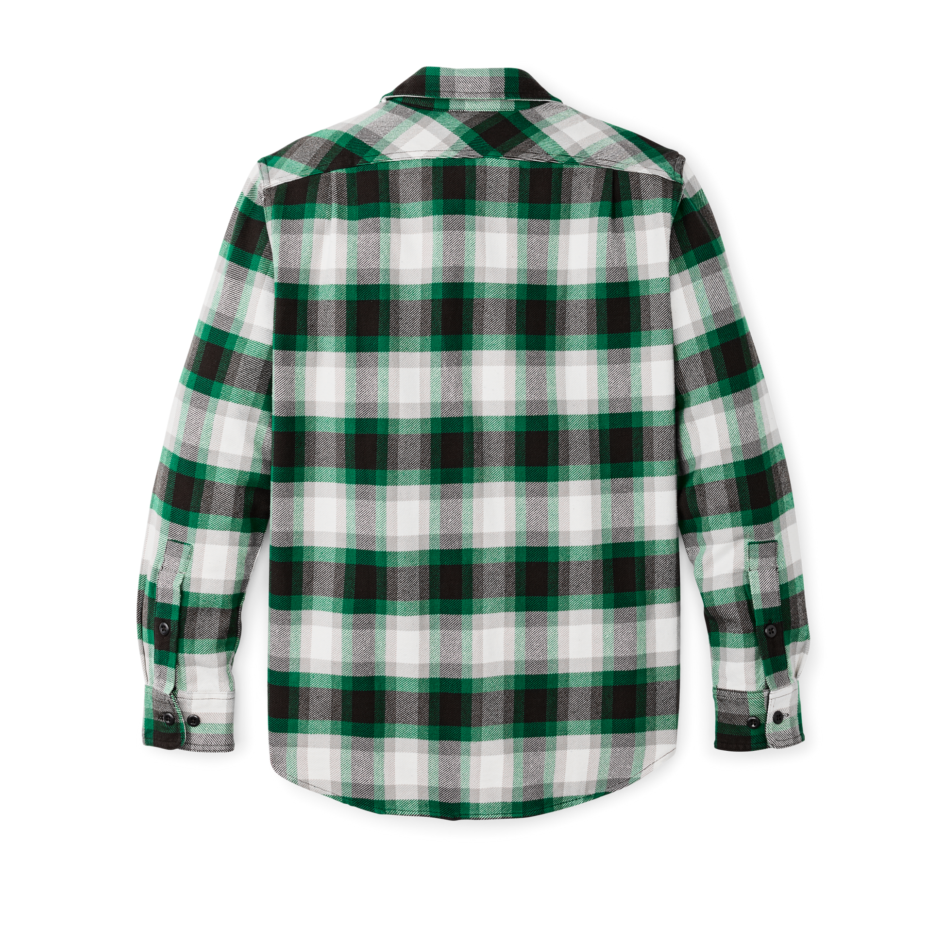 Alternate view of the Filson Vintage Flannel Work Shirt - Green / Gray / Multi Plaid