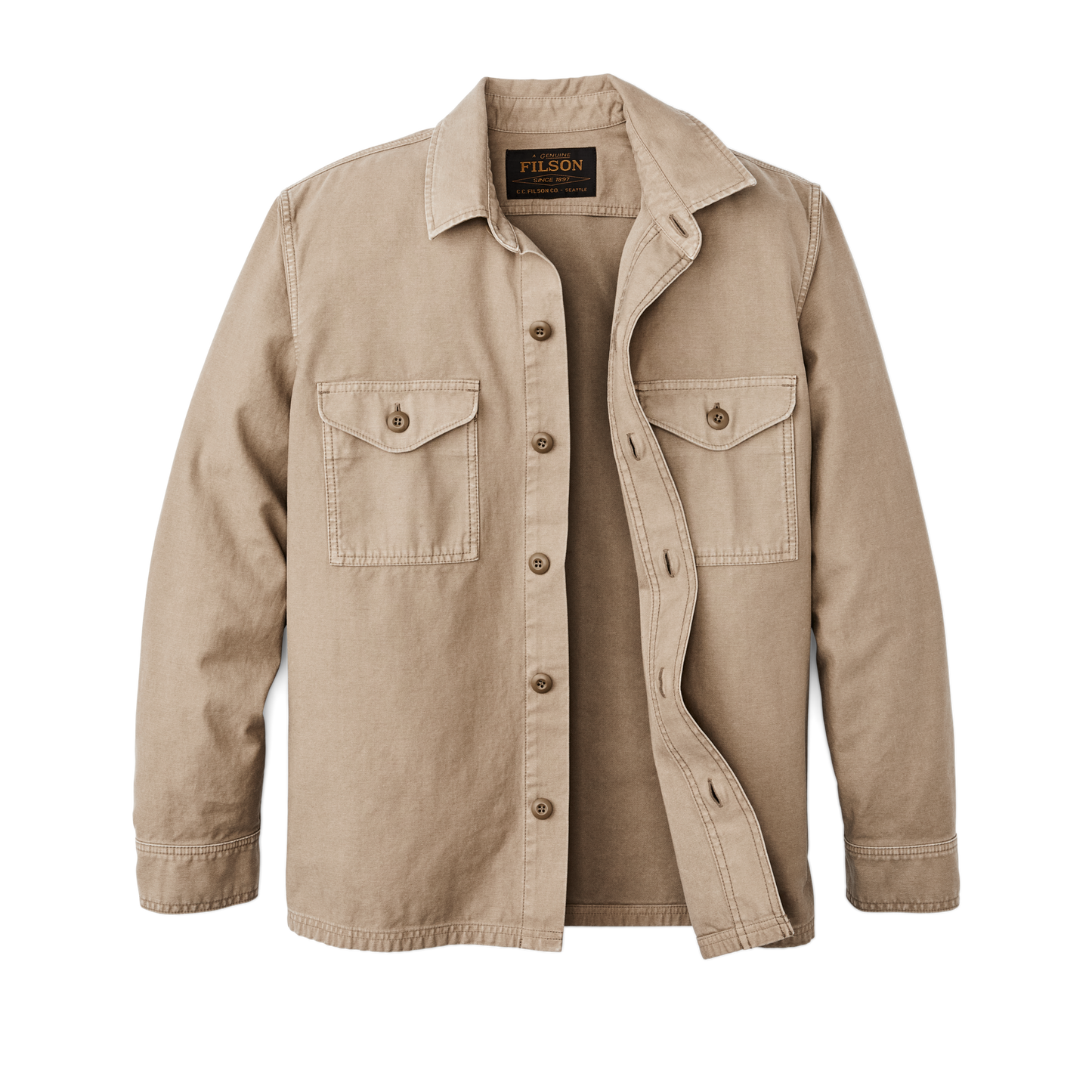 Alternate view of the Filson Field Jac-shirt - Gray Khaki