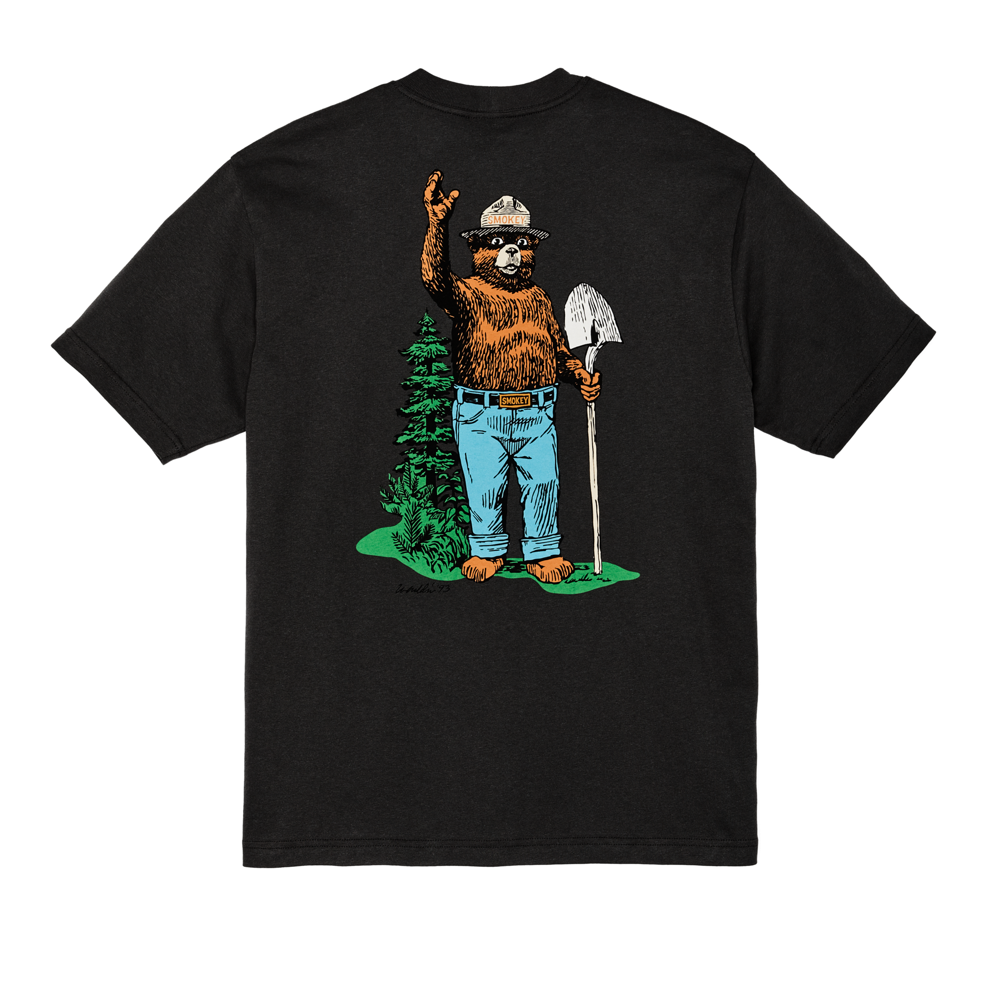 Alternate view of the Filson Smokey Bear Frontier Graphic T-shirt - Faded Black / Smokey