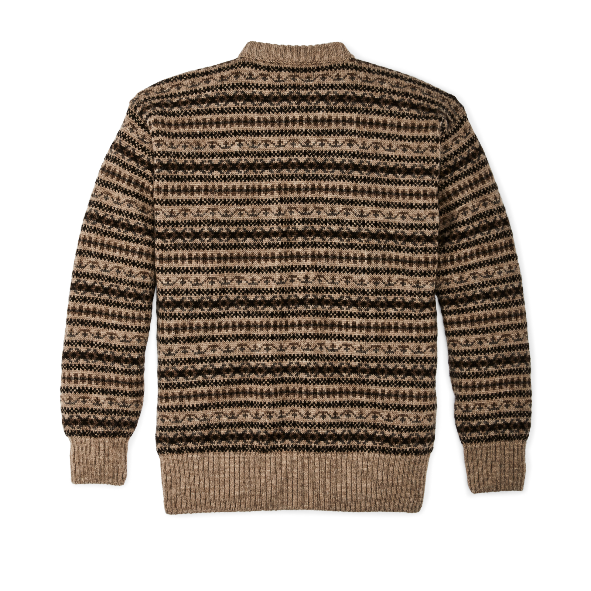 Alternate view of the Filson Fairisle Crewneck Sweater - Fawn / Multi