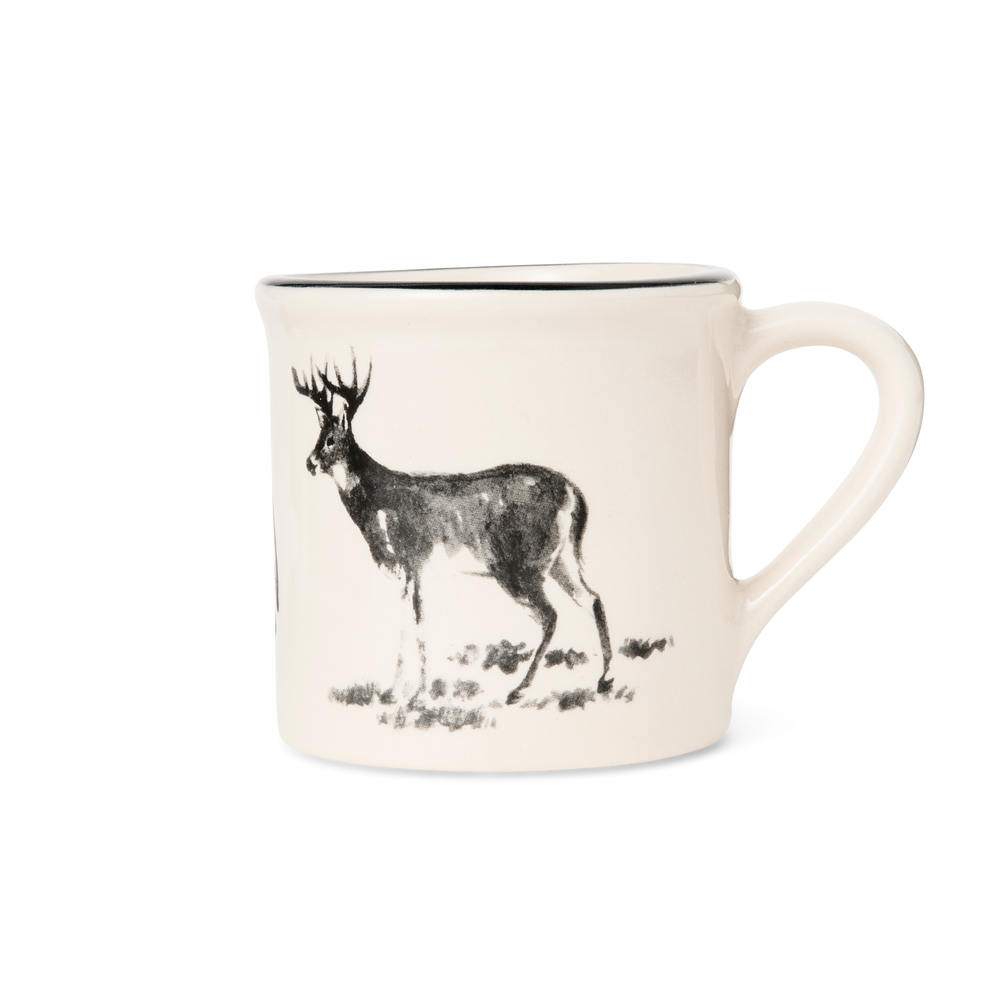 Front-facing image of the Filson Stoneware Mug - Natural / Whitetail