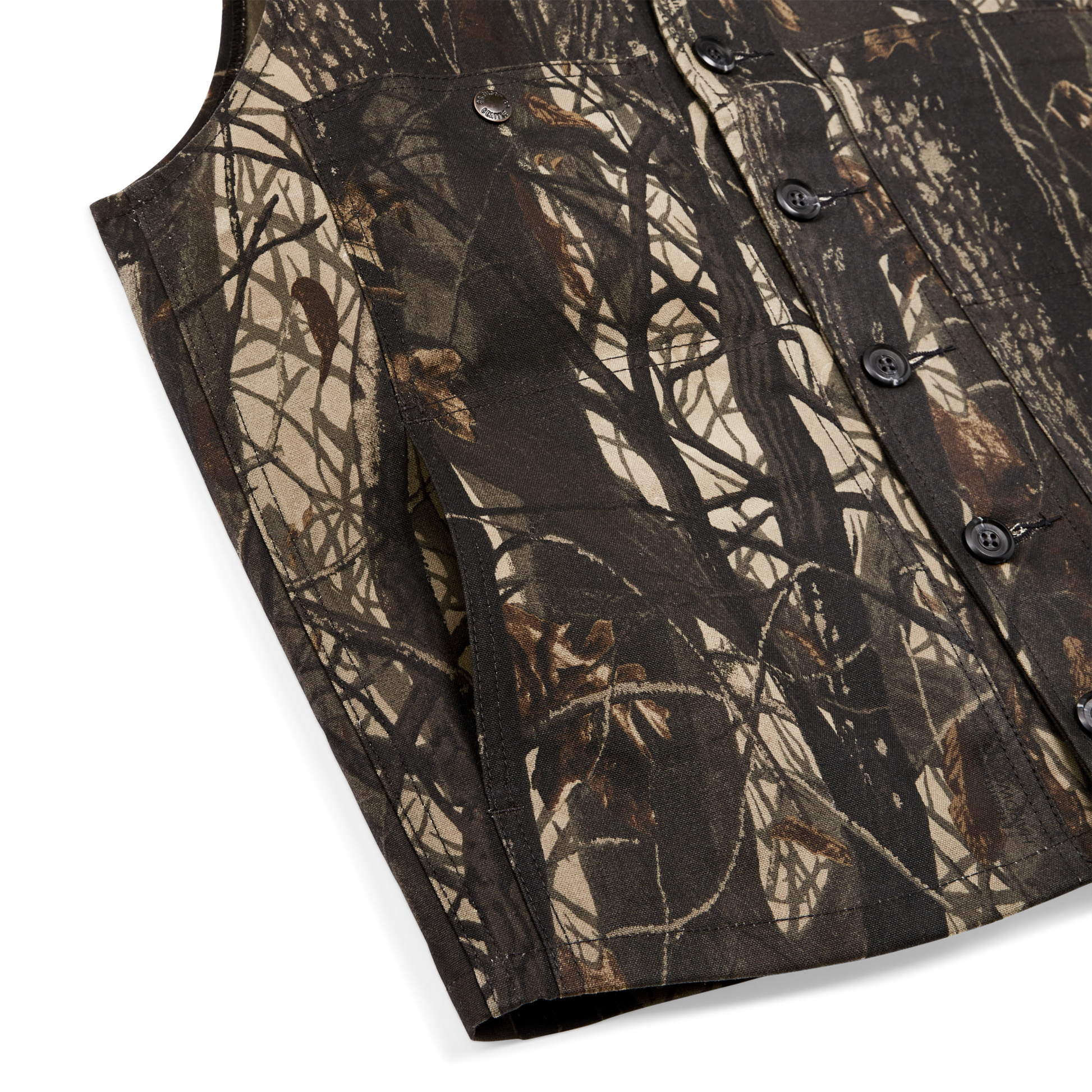 Alternate view of the Filson Oil Tin Cloth Vest - Realtree Hardwoods Camo