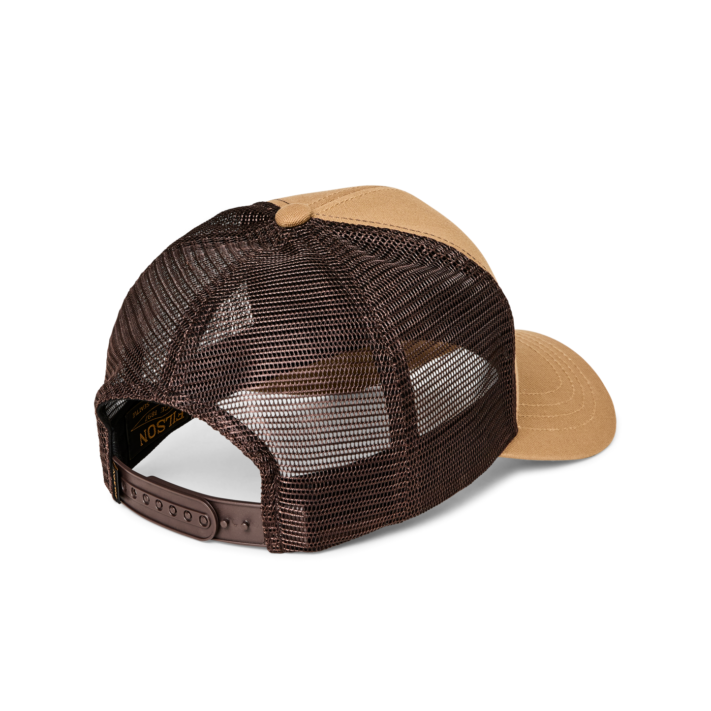 Alternate view of the Filson Logger Mesh Cap - Wheat / Fire