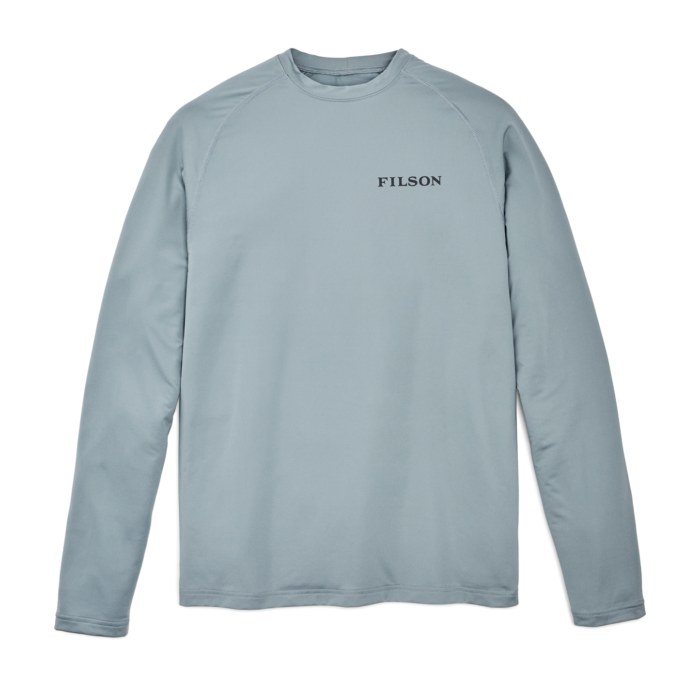 Front-facing image of the Filson Long Sleeve Barrier T-shirt - Lead / Fish