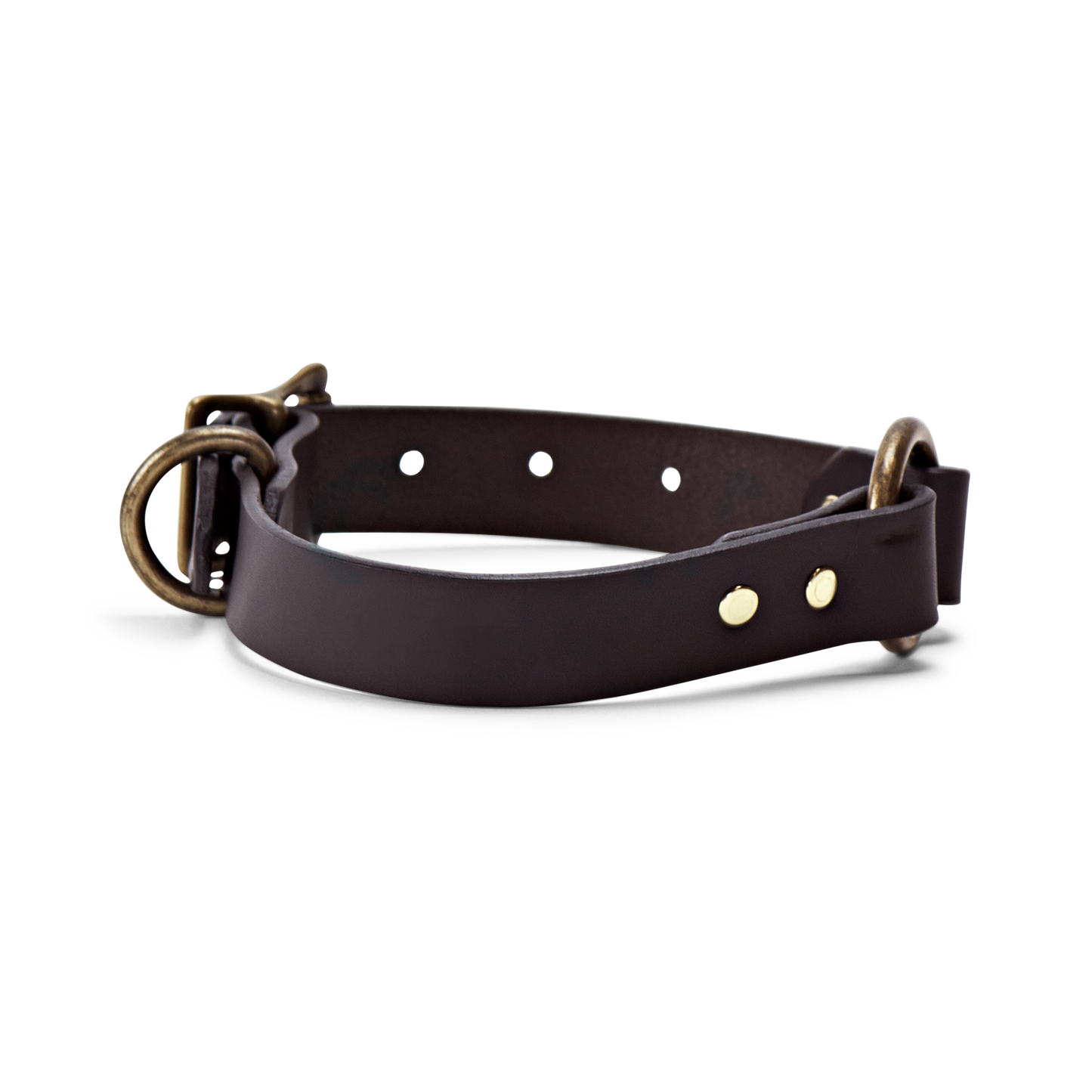 Alternate view of the Filson Bridle Leather Dog Collar - Brown