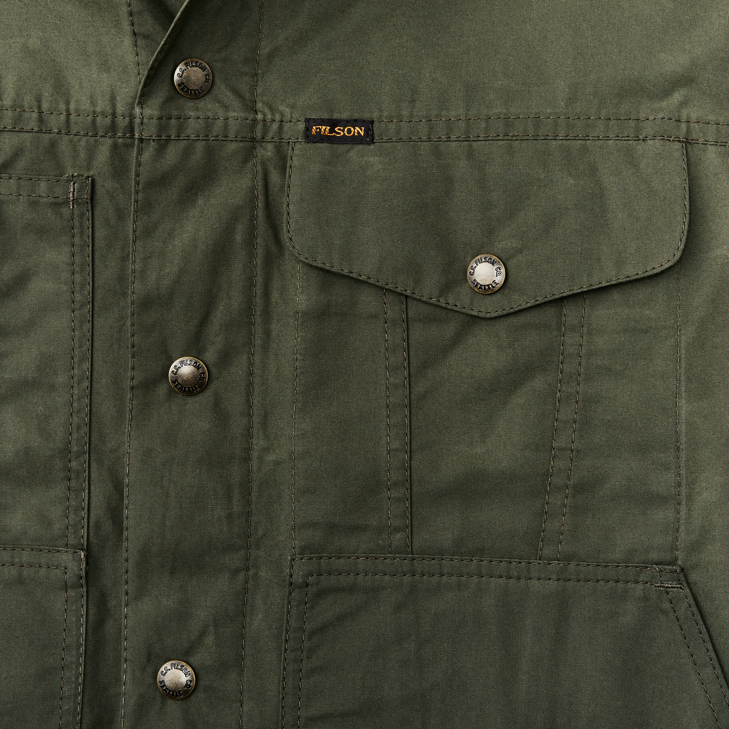 Alternate view of the Filson Ranger Short Cruiser Jacket - Olive