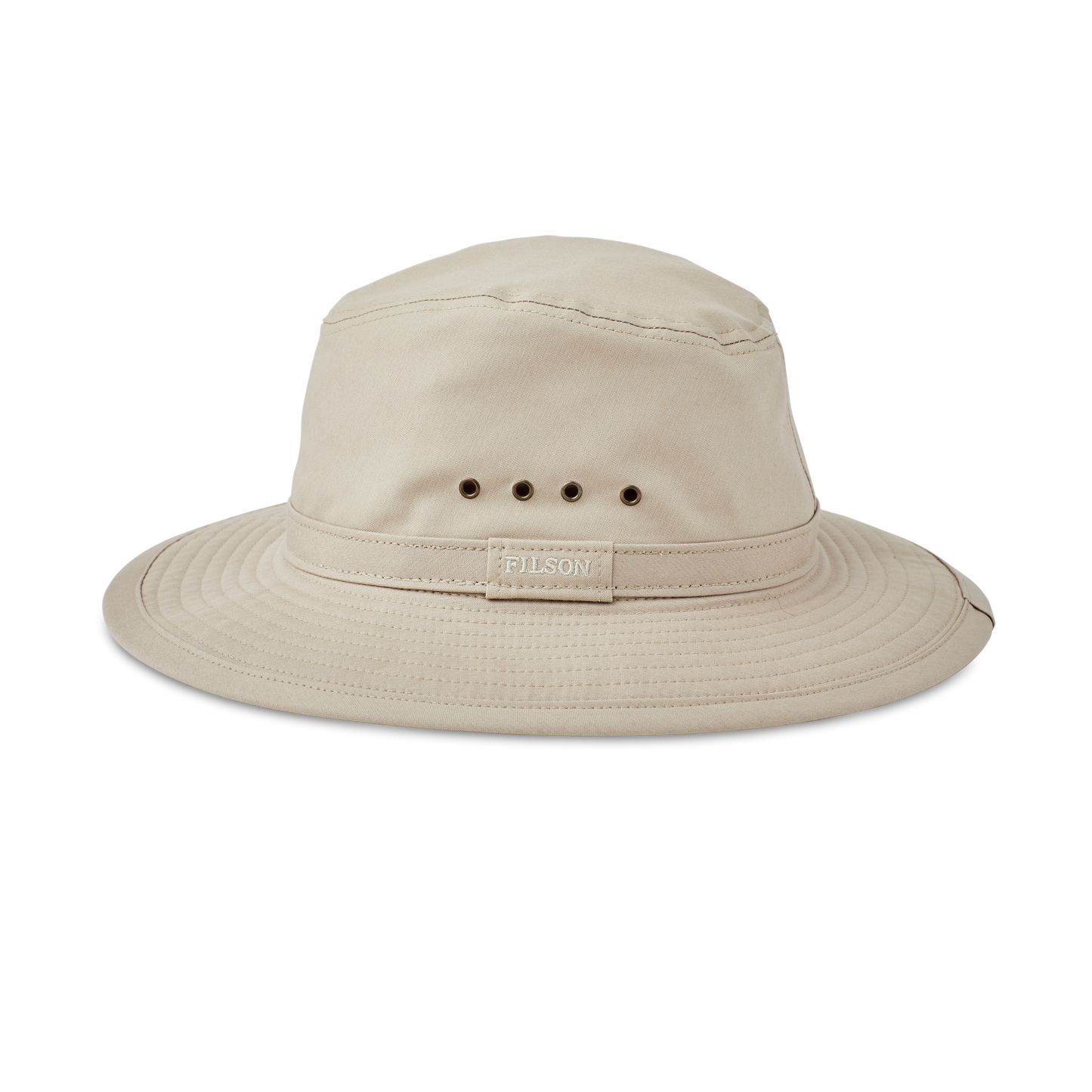 Front-facing image of the Filson Summer Packer Hat - Desert Tan