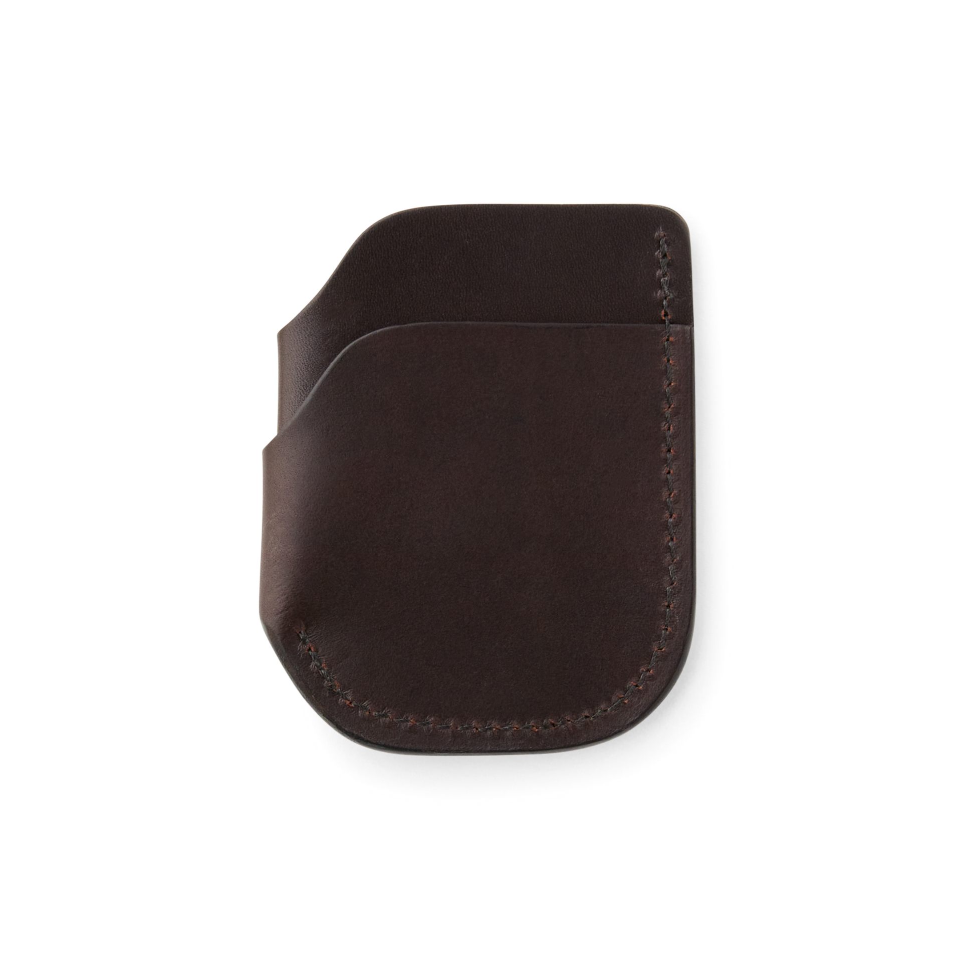 Alternate view of the Filson Bridle Leather Front Pocket Cash & Card Case - Brown Leather