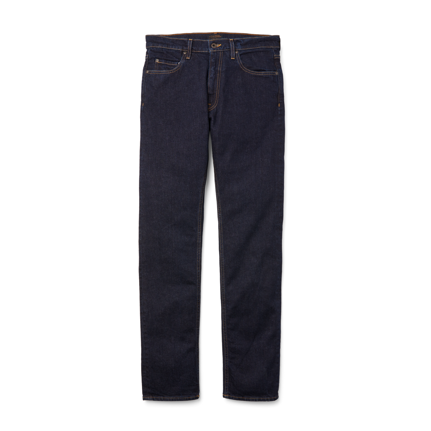 Front-facing image of the Filson Muleskinner Jeans - Rinse Indigo