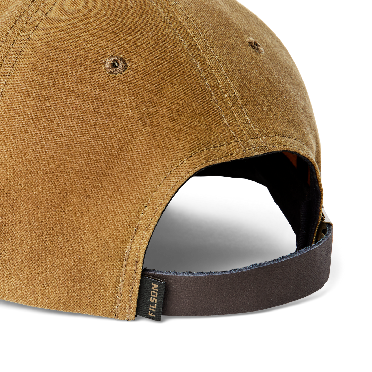 Alternate view of the Filson Oil Tin Logger Cap - Dark Tan