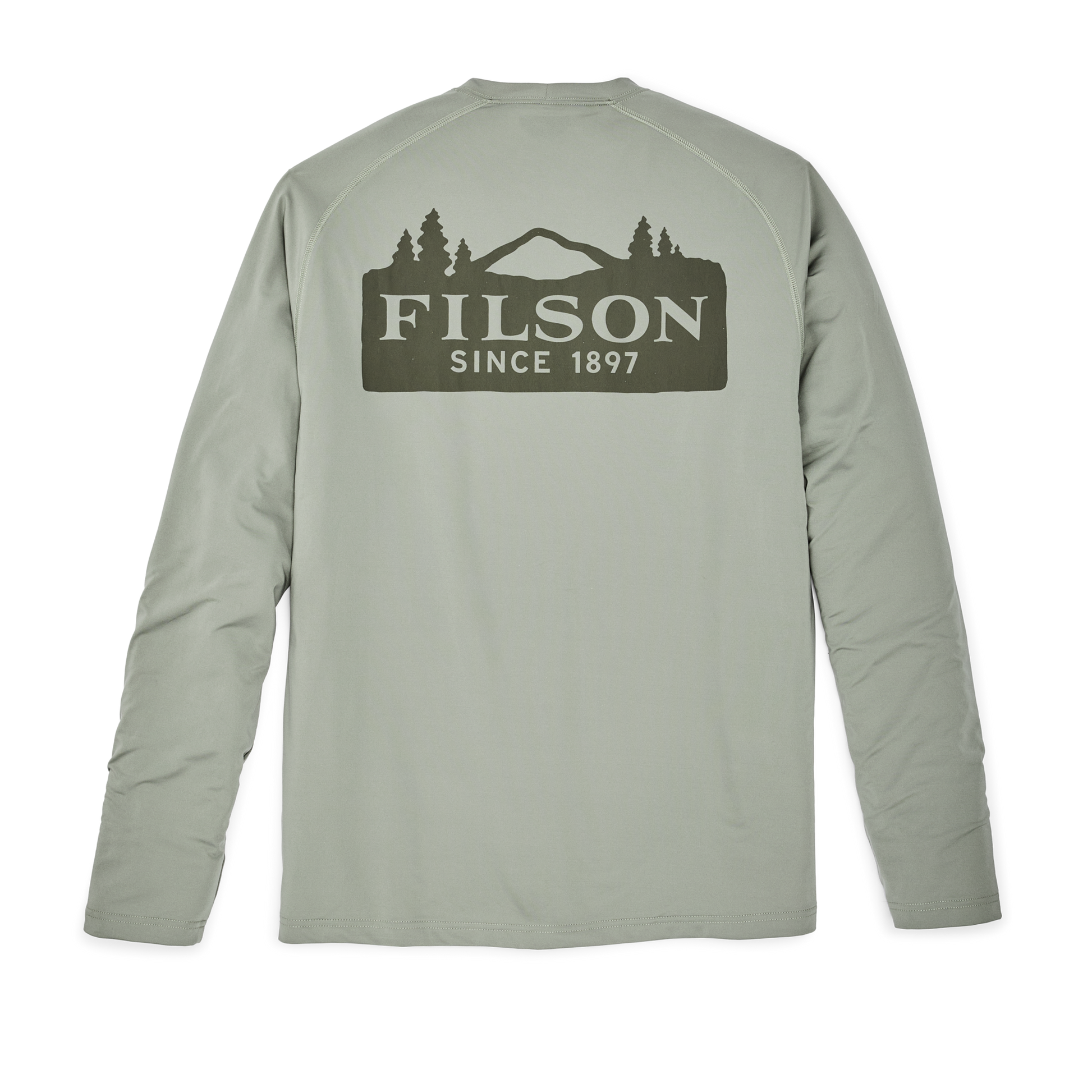 Alternate view of the Filson Long Sleeve Barrier T-shirt - Desert Sage / Scenic