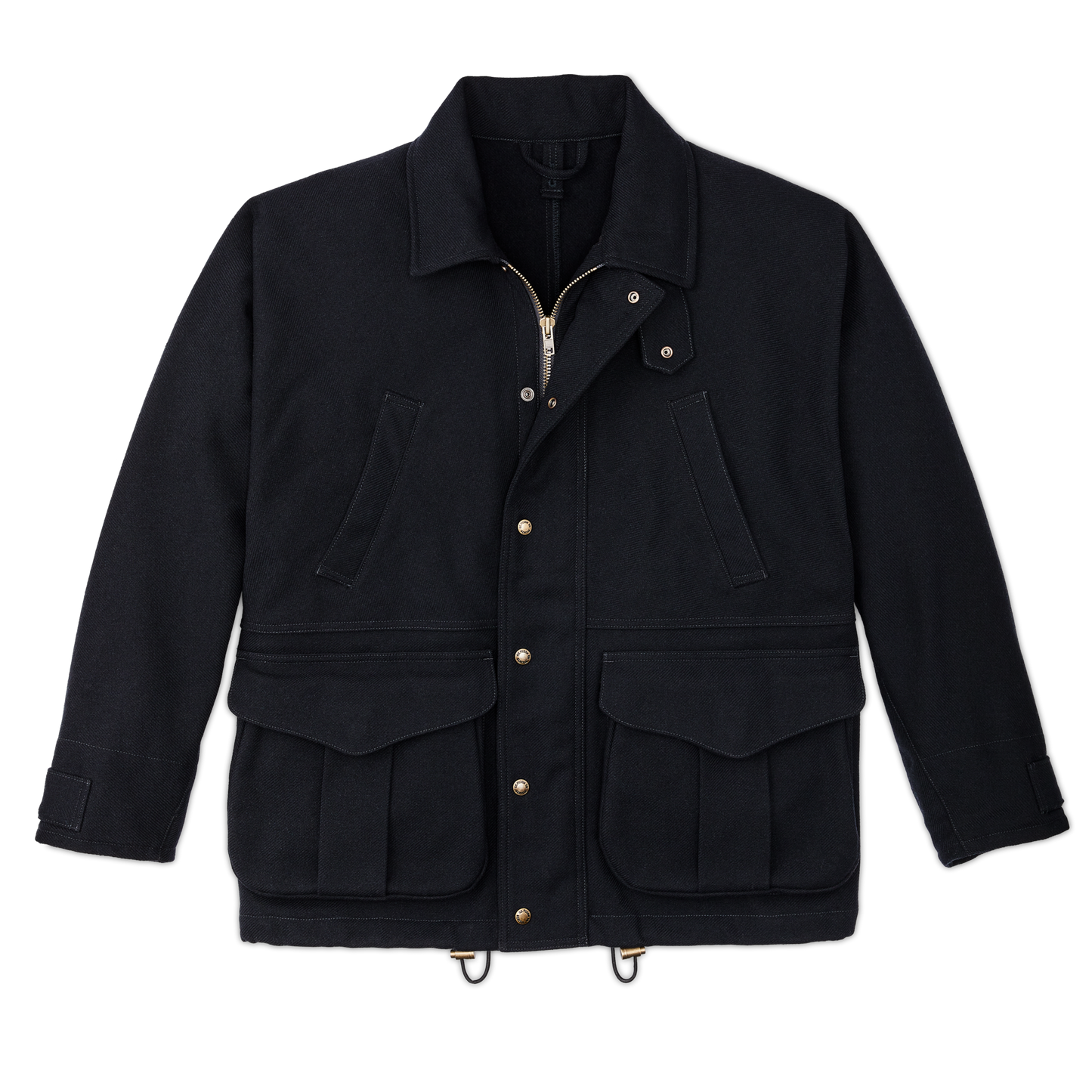 Front-facing image of the Filson Cavalry Wool Field Jacket - Navy