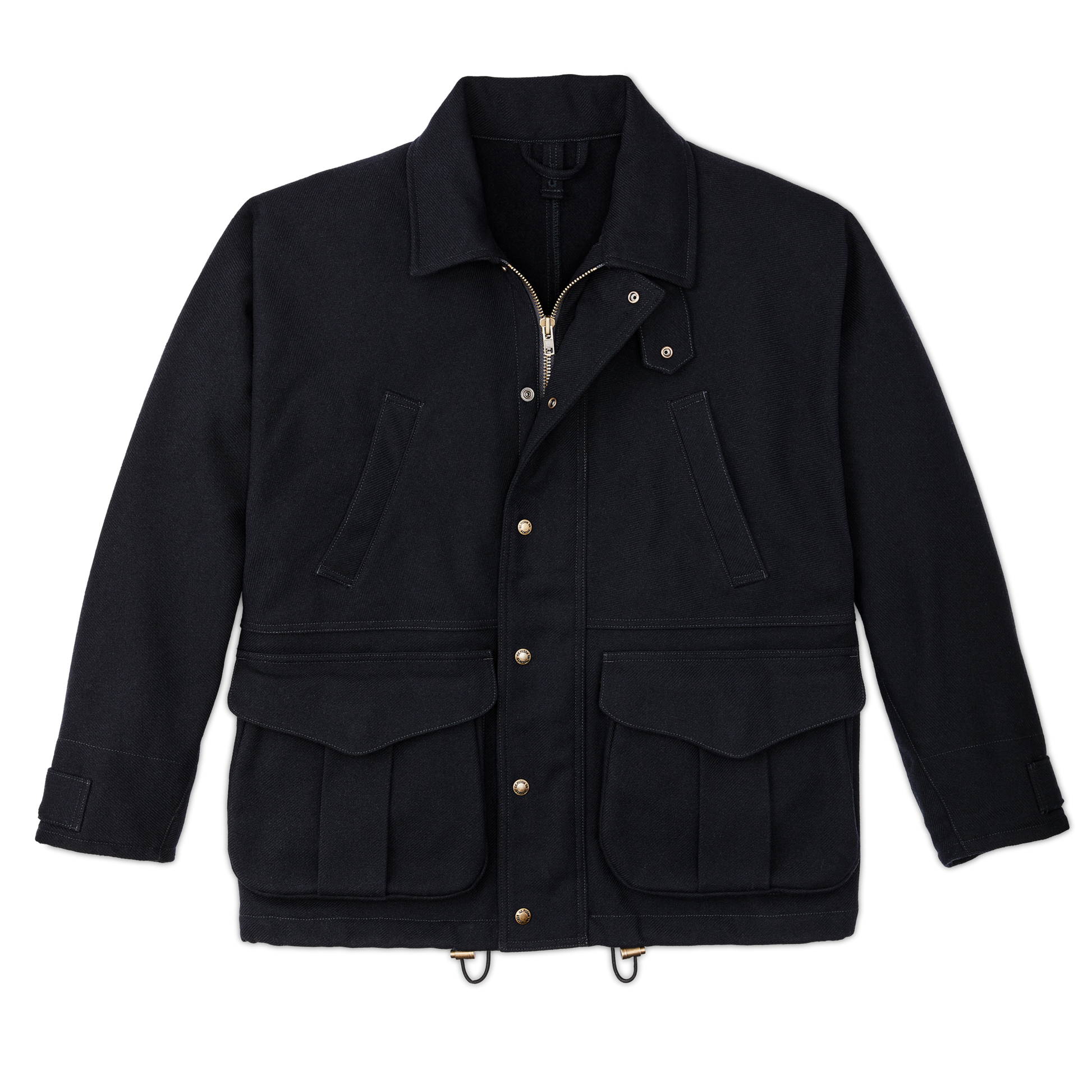 Front-facing image of the Filson Cavalry Wool Field Jacket - Navy