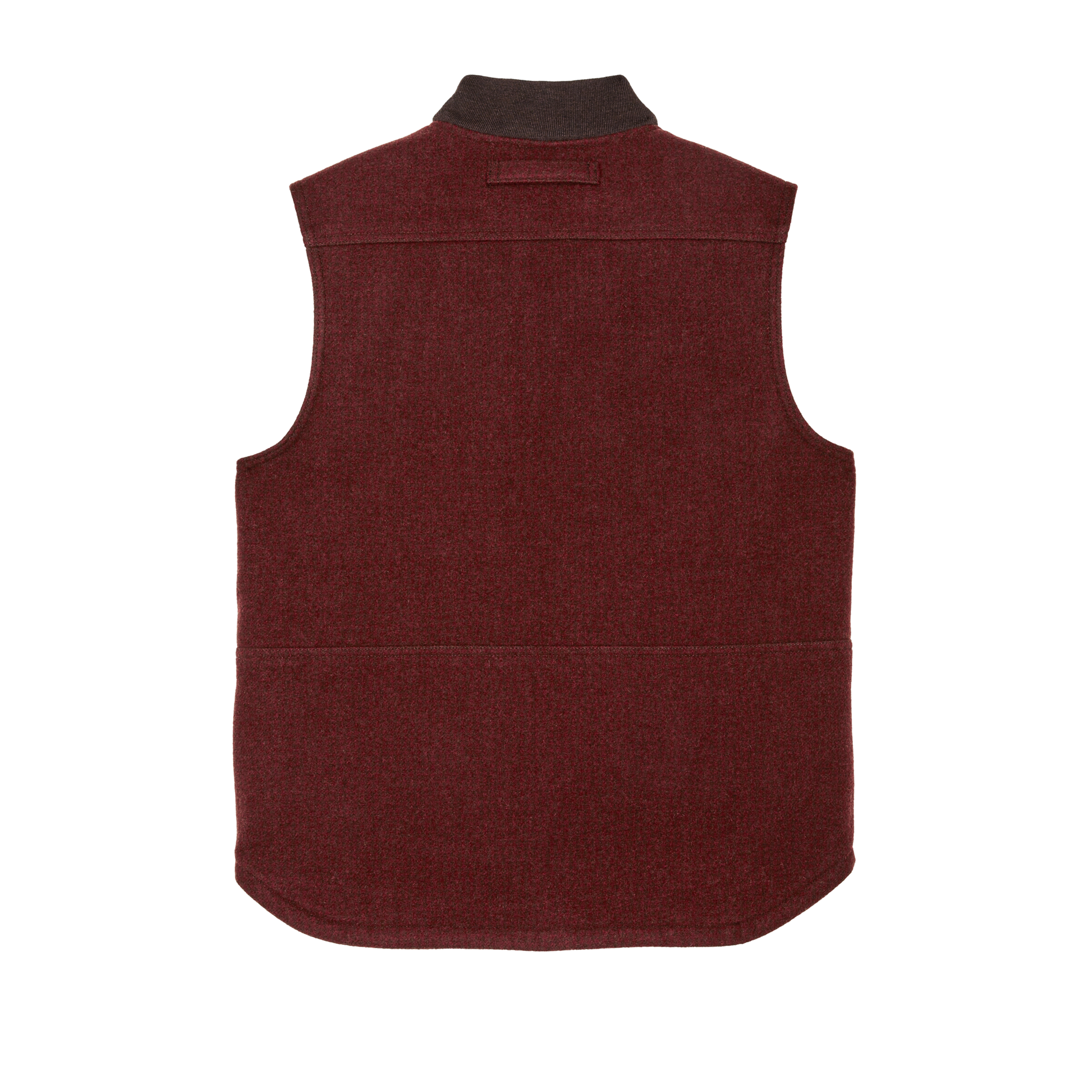 Alternate view of the Filson Lined Mackinaw Wool Work Vest - Dark Red / Black Houndstooth