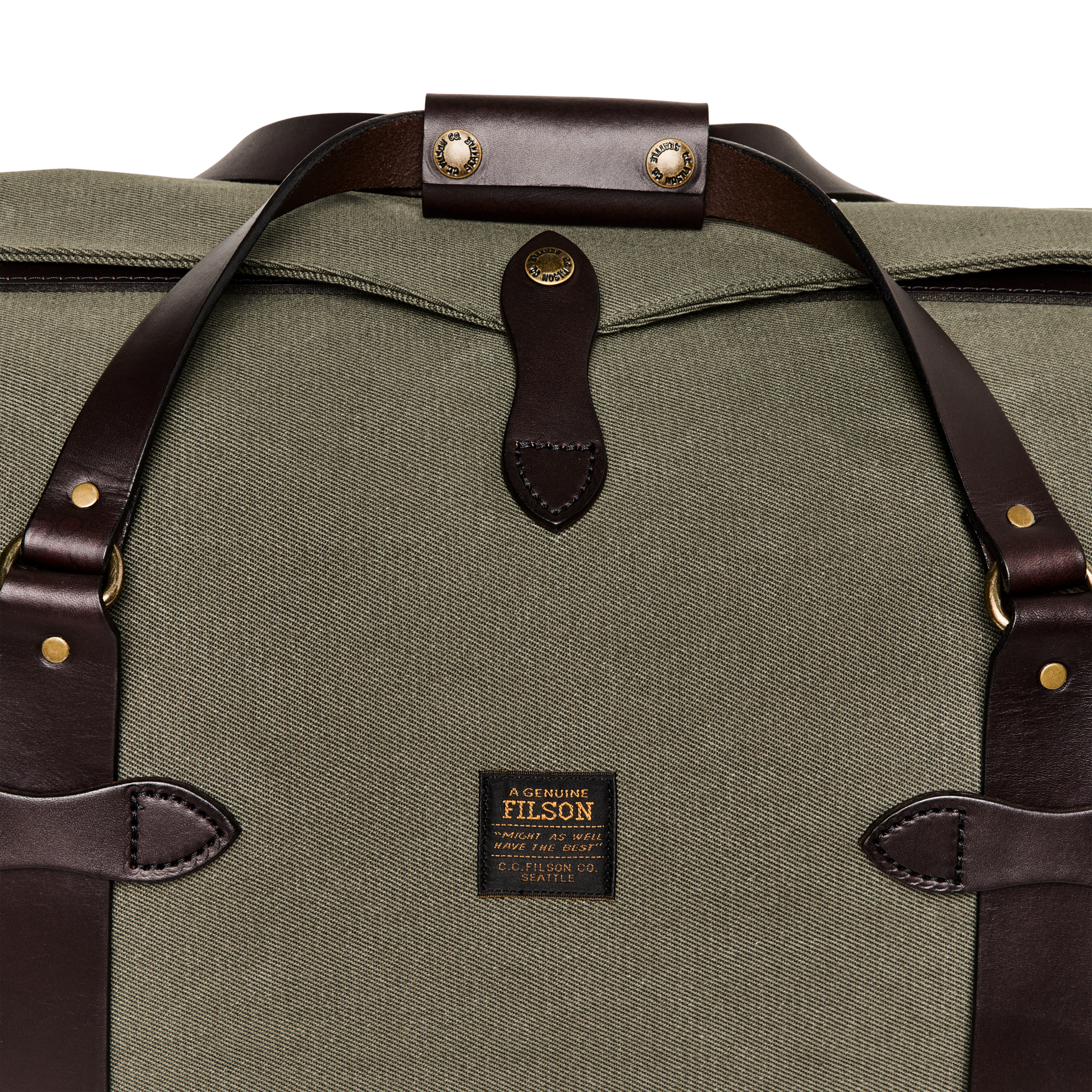 Alternate view of the Filson Medium Rugged Twill Duffle Bag - Otter Green