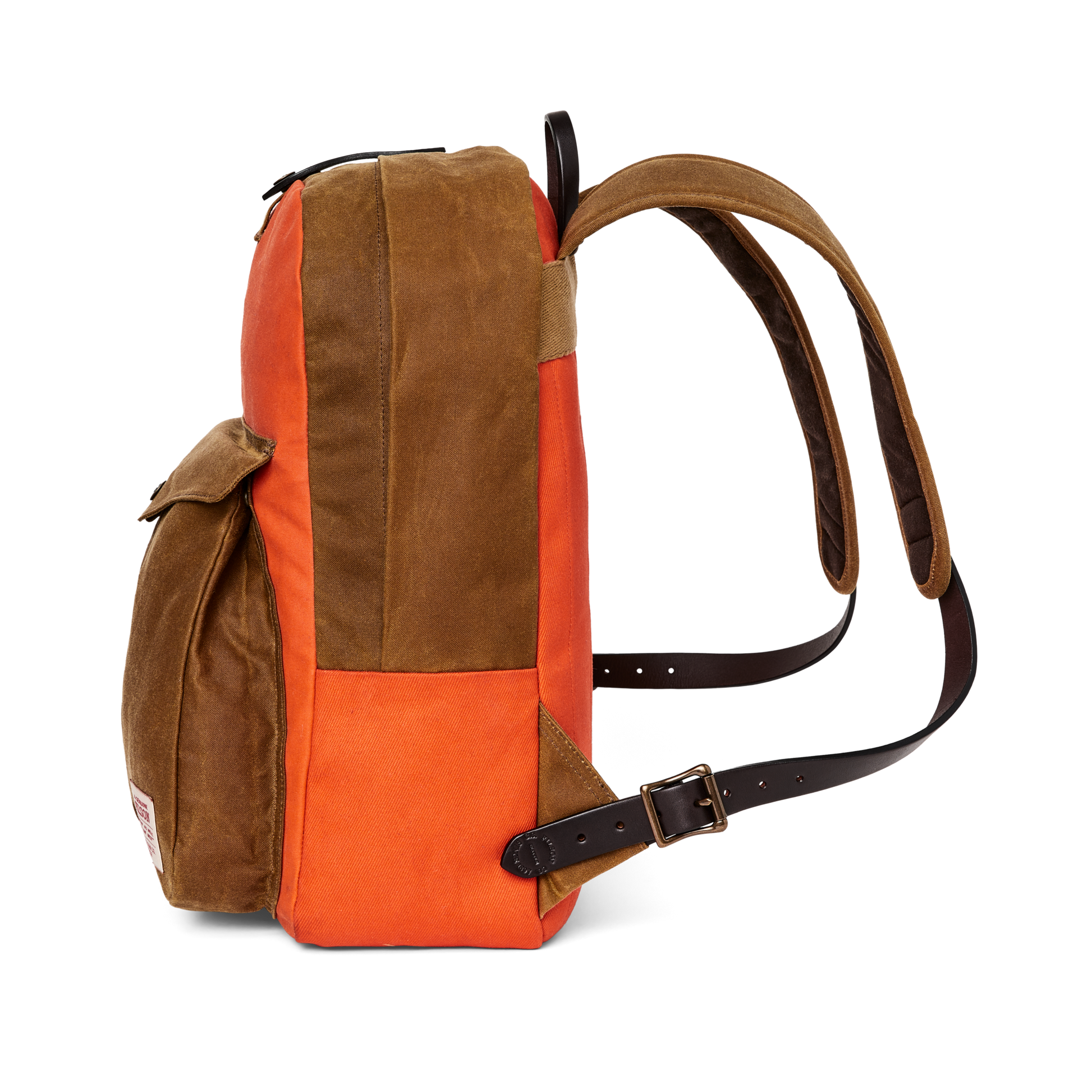 Alternate view of the Filson Journeyman Backpack - Dark Tan / Flame