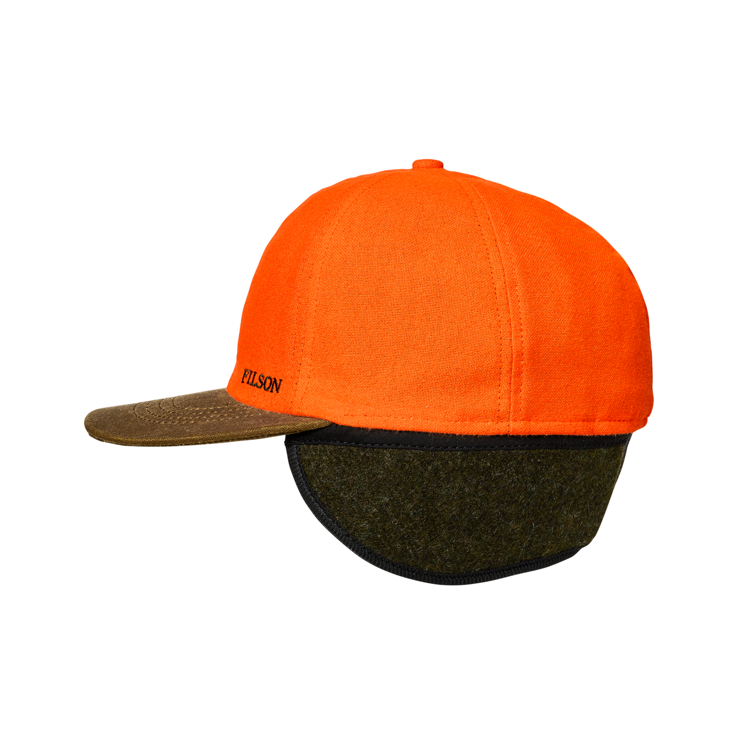 Alternate view of the Filson Insulated Blaze/tin Cloth Cap - Desert Tan/blaze Orange