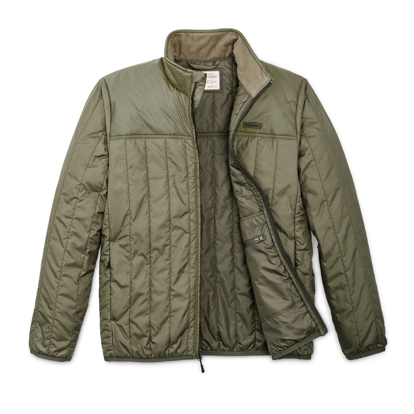 Alternate view of the Filson Ultralight Jacket - Winter Moss