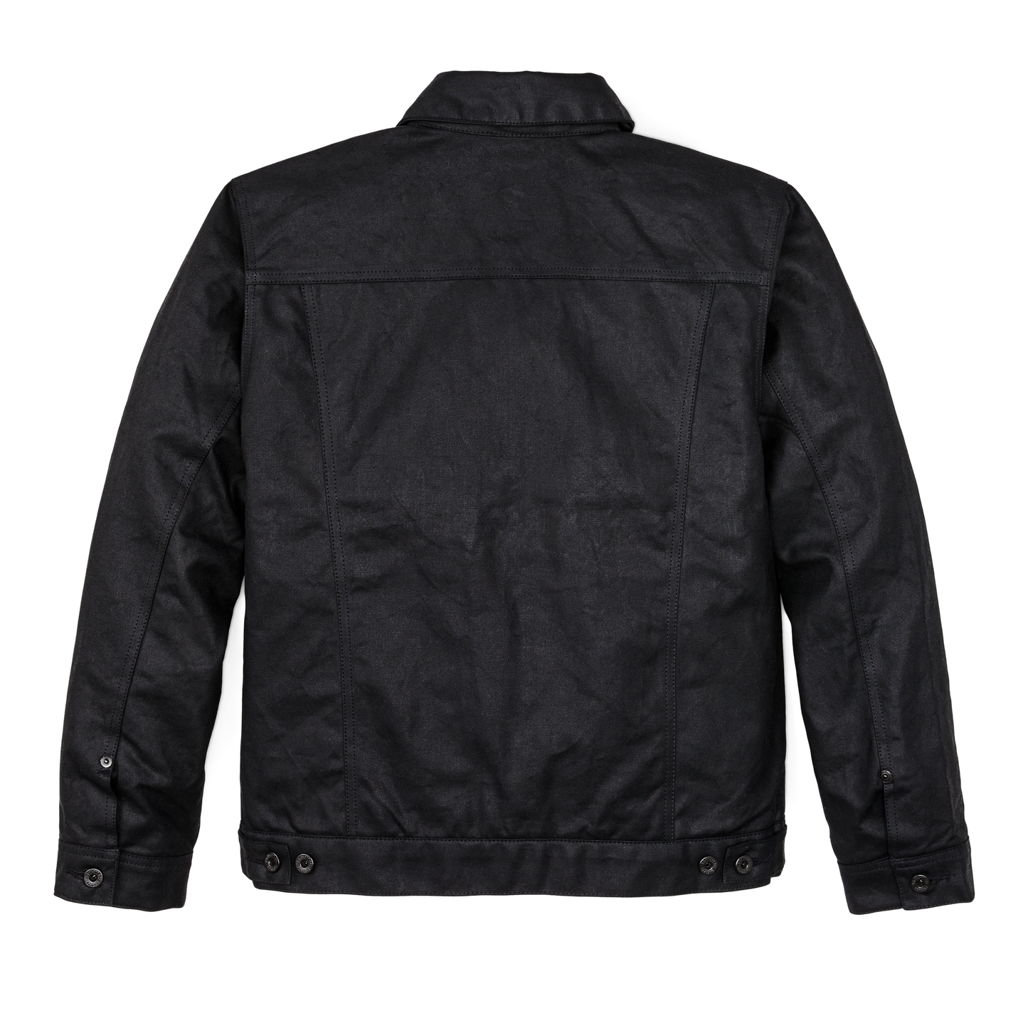 Alternate view of the Filson Tin Cloth Short Lined Cruiser Jacket - Black|Adjustable hem