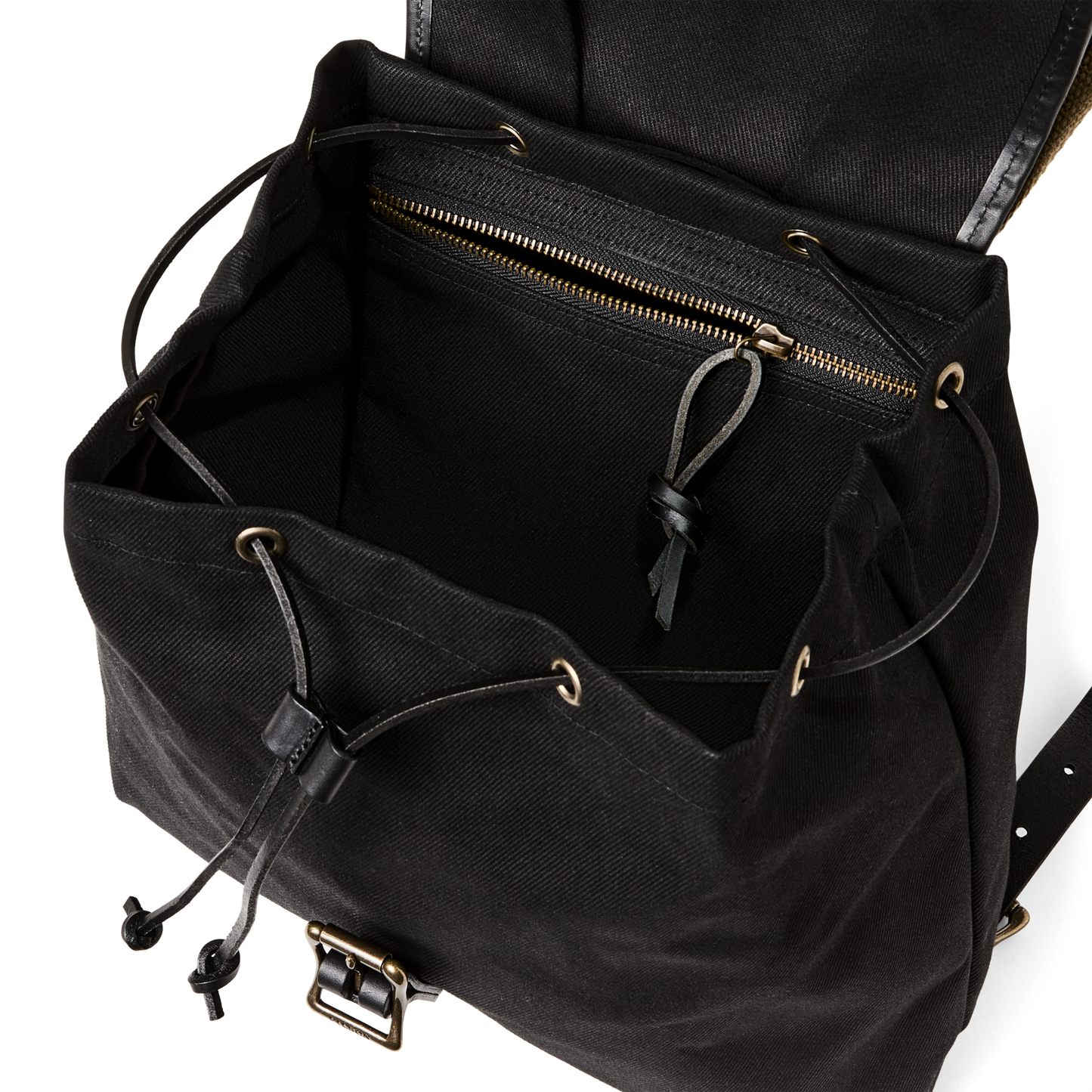 Alternate view of the Filson Rugged Twill Drawstring Backpack - Black