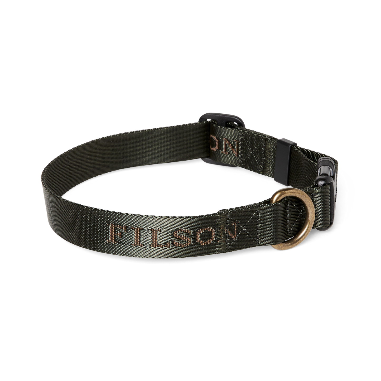 Alternate view of the Filson Nylon Dog Collar - Dark Timber