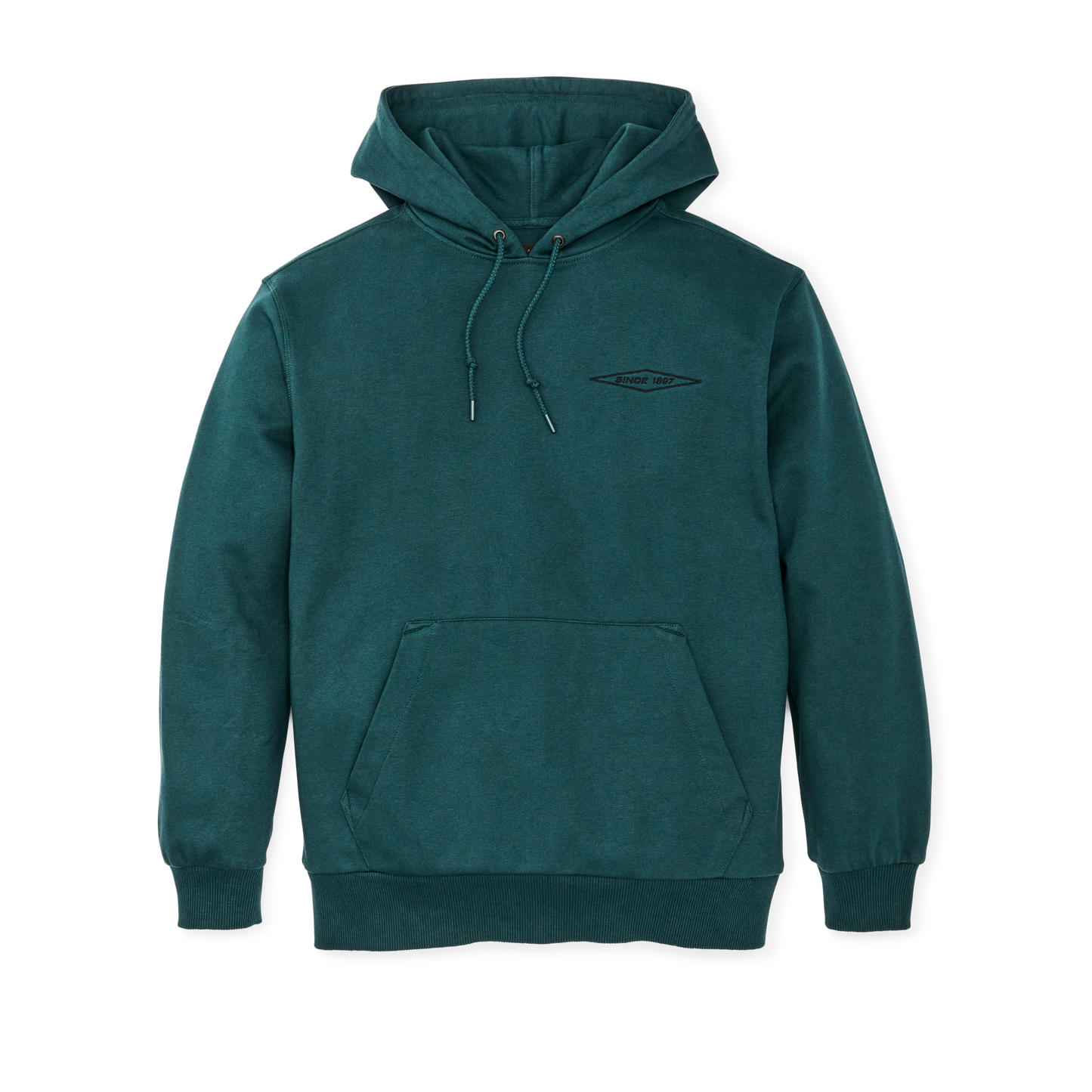 Front-facing image of the Filson Prospector Embroidered Hoodie - Ponderosa Pine Diamond