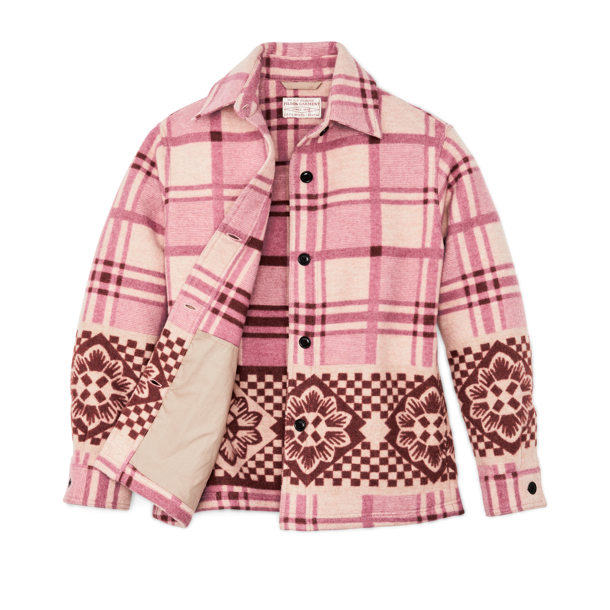 Alternate view of the Filson Women's Blanket Wool Overshirt - Flower Blanket Plaid