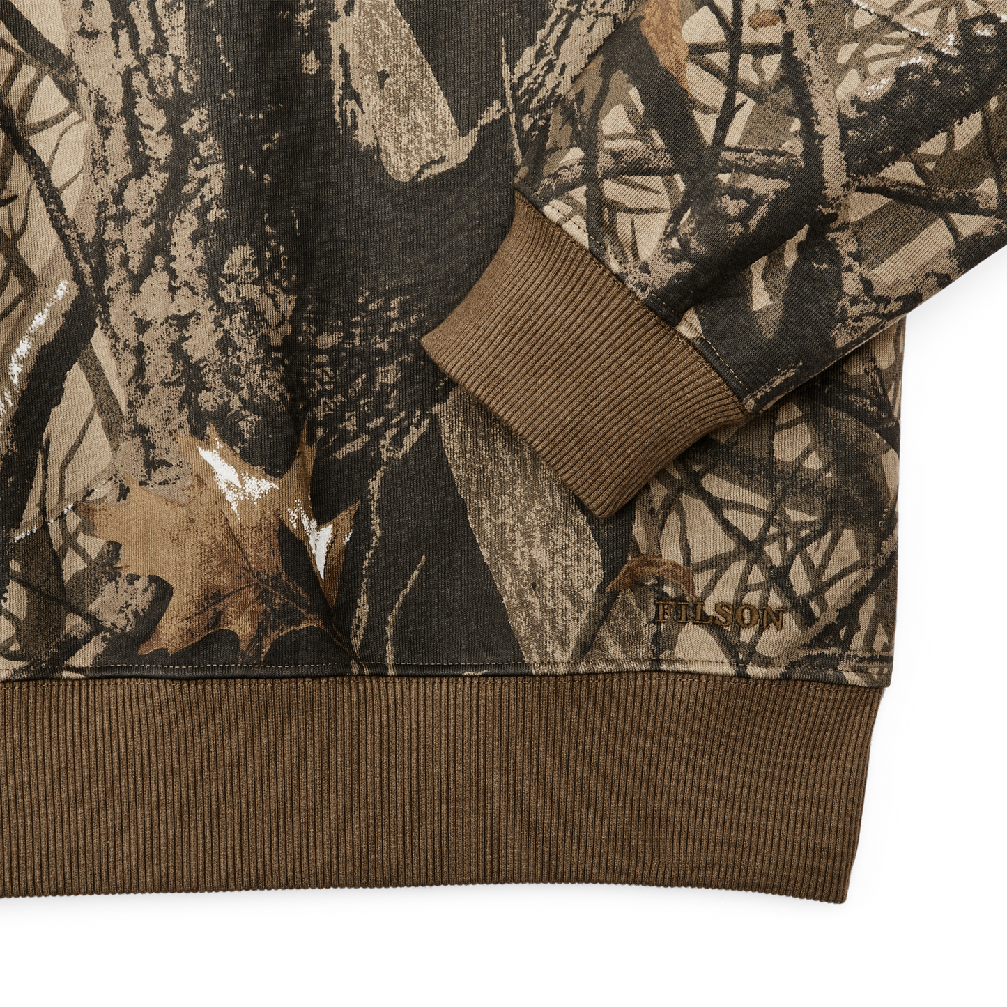 Alternate view of the Filson Prospector Crewneck Sweatshirt - Realtree Hardwoods Camo