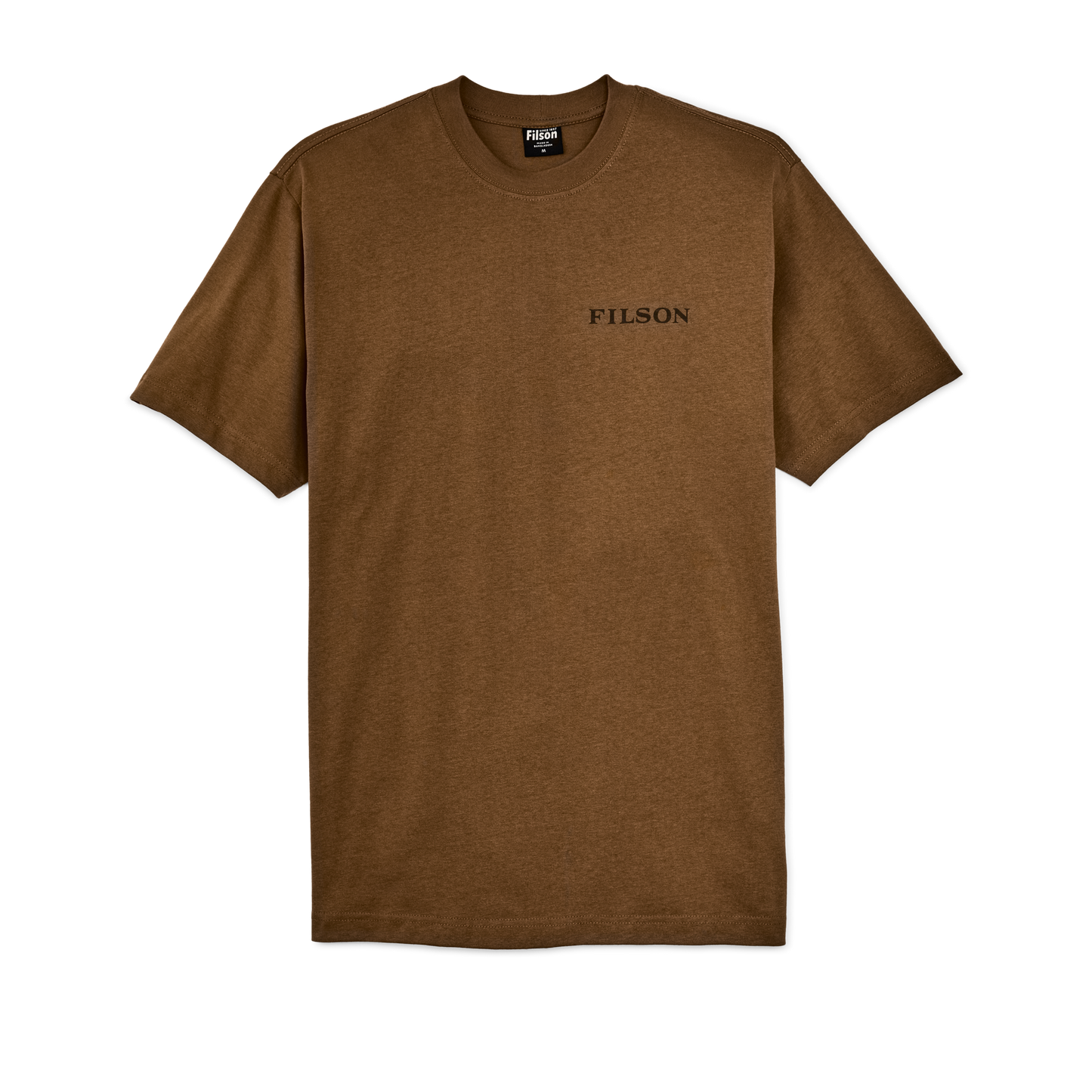 Front-facing image of the Filson Frontier Graphic T-shirt - Gold Ochre / Deer