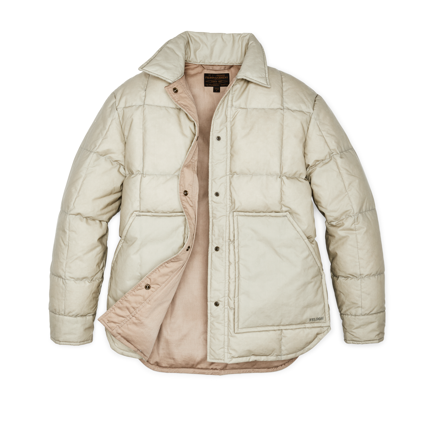 Alternate view of the Filson Women's Waxed Down Barn Coat - Light Tan