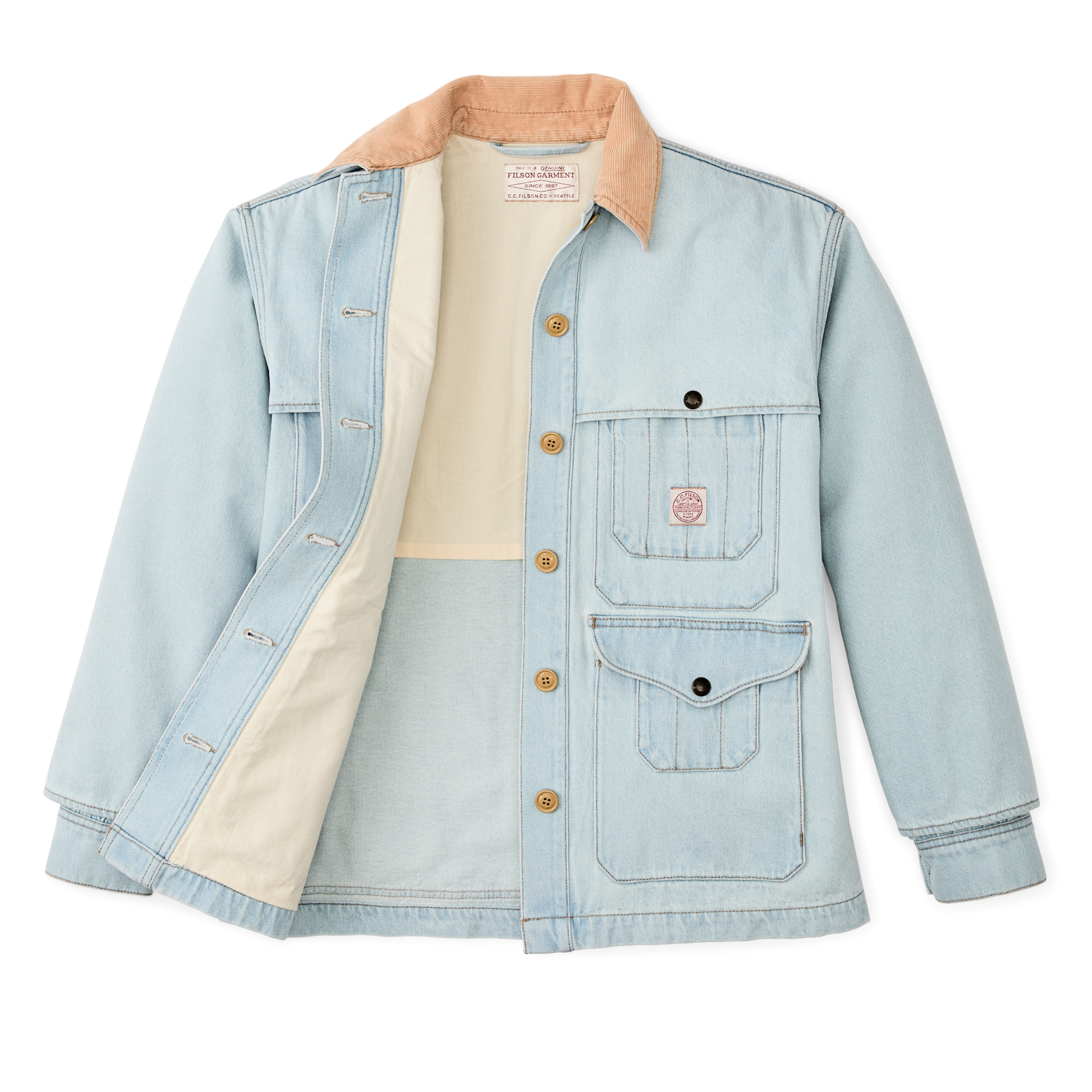 Alternate view of the Filson Women's 9-oz. Denim Cruiser - Sun Bleach