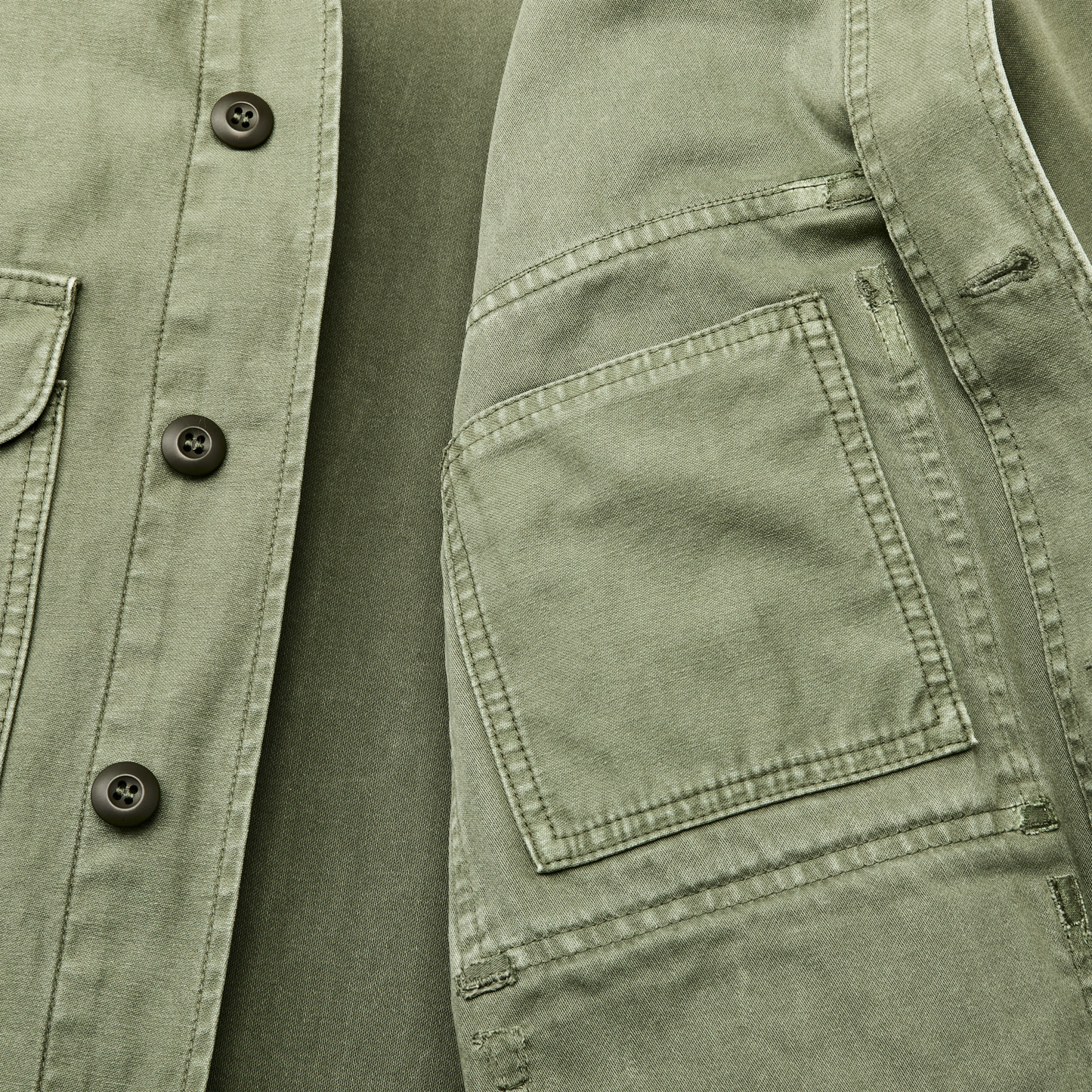 Alternate view of the Filson Field Cruiser Jacket - Washed Fatigue Green