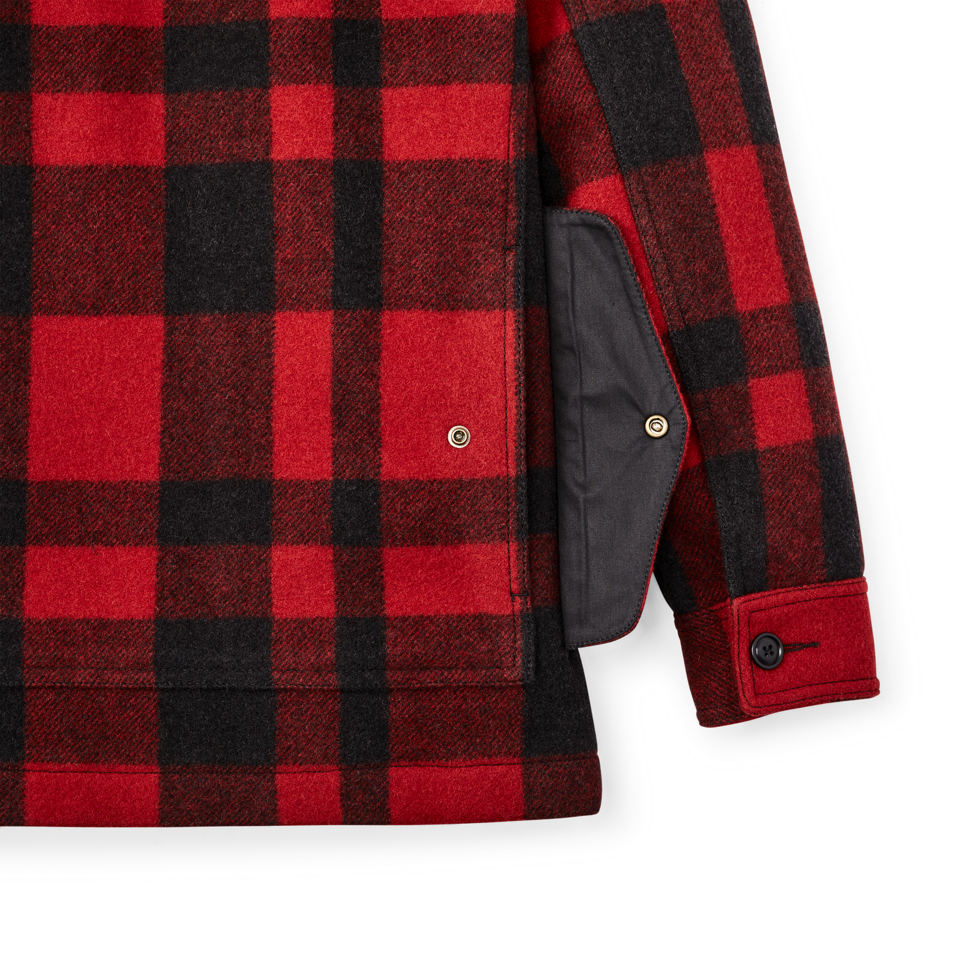 Alternate view of the Filson Women's Mackinaw Wool Cruiser Jacket - Red / Black Plaid