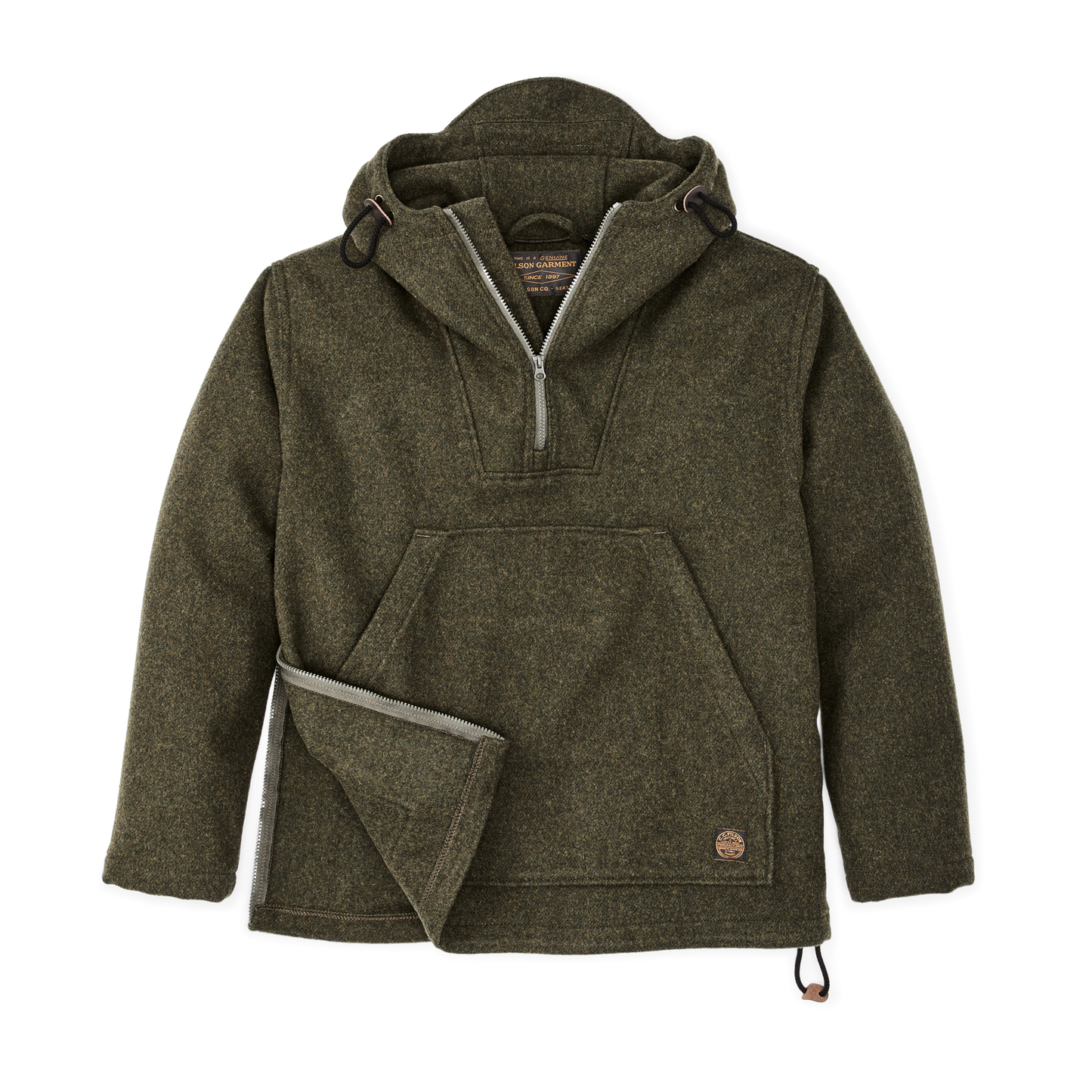 Alternate view of the Filson Mackinaw Wool Anorak - Forest Green