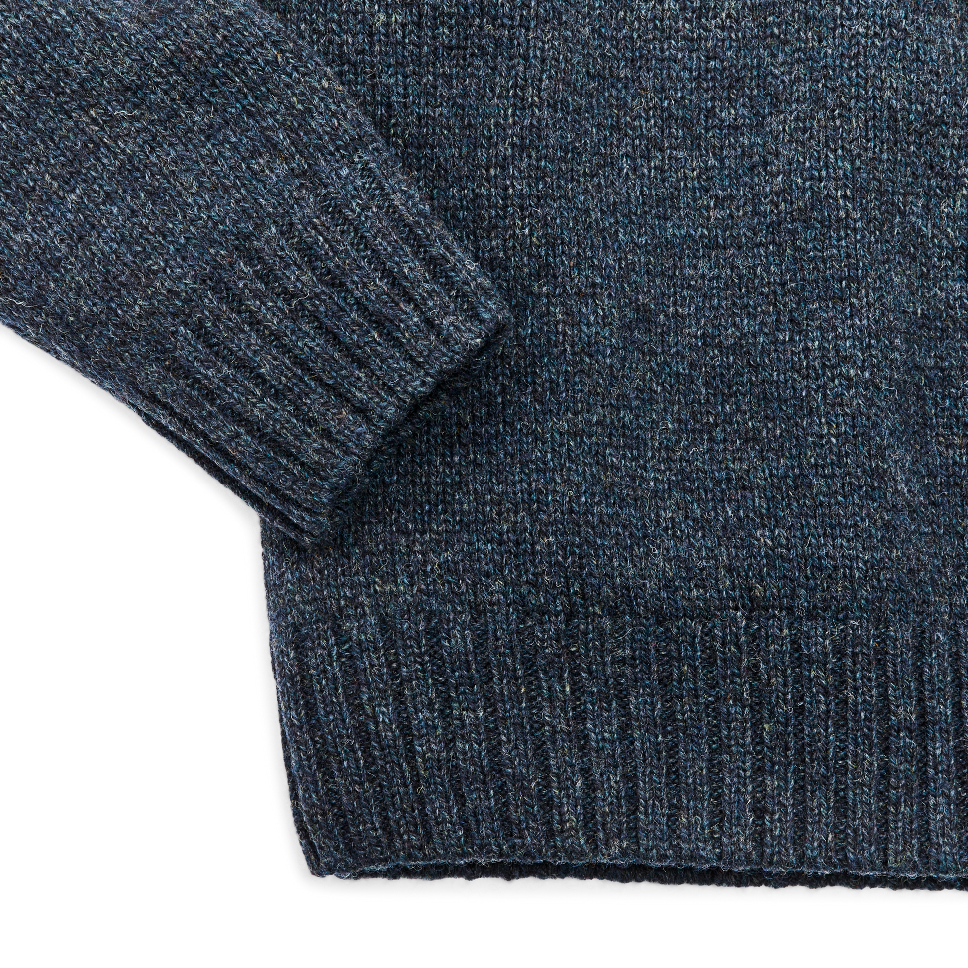 Alternate view of the Filson Heritage 5-gauge Wool Sweater - Blue / Green Melange