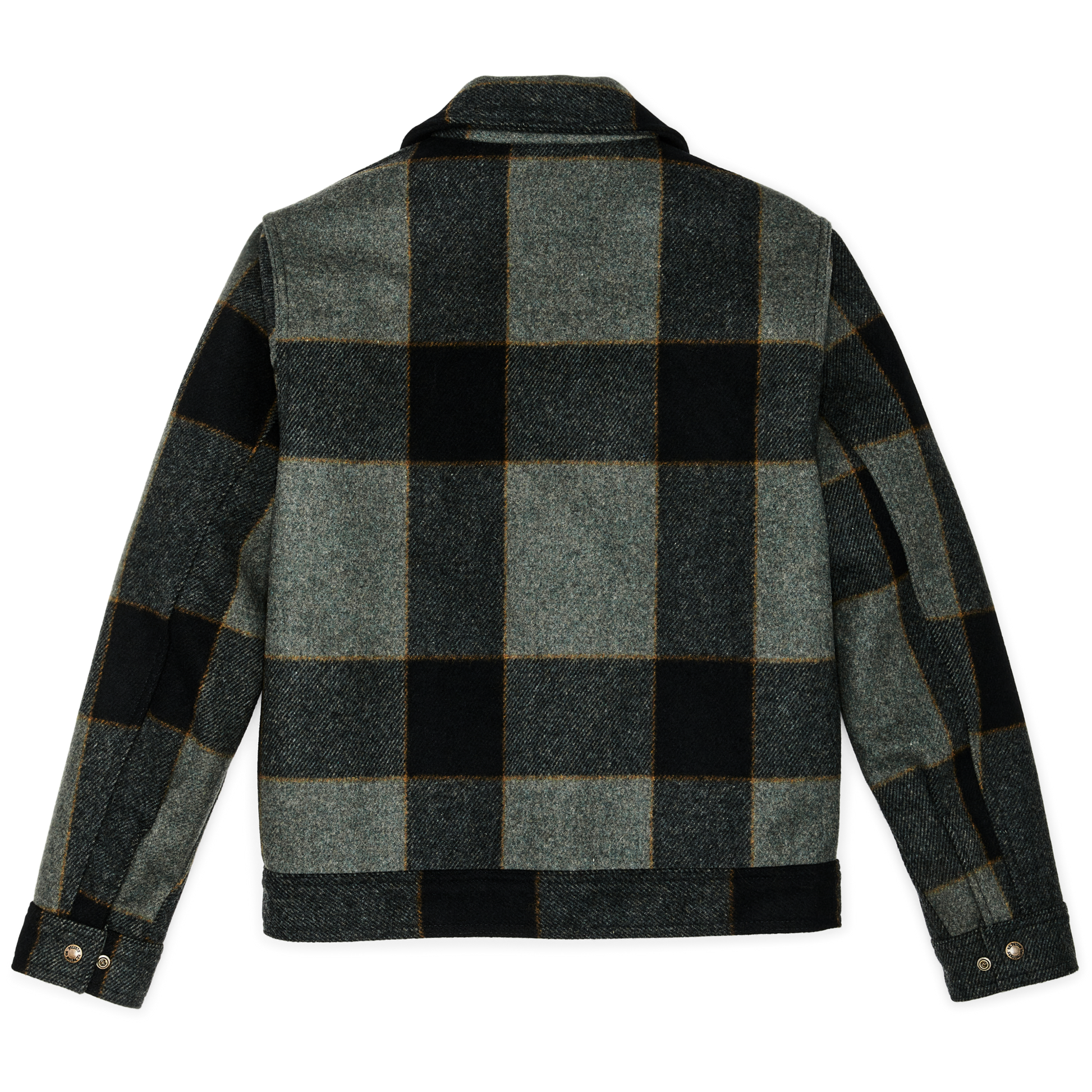 Alternate view of the Filson Mackinaw Wool Work Jacket - Graystone / Black Plaid